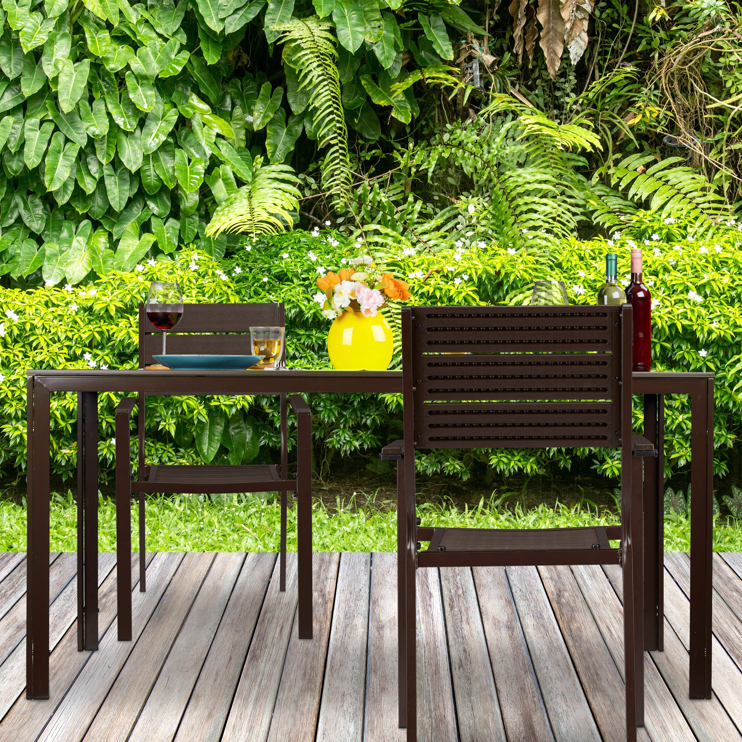 relaxdays-gartentisch-rechteckig-holzoptik-155-5x78-cm-braun-f-r-6-personen image 3