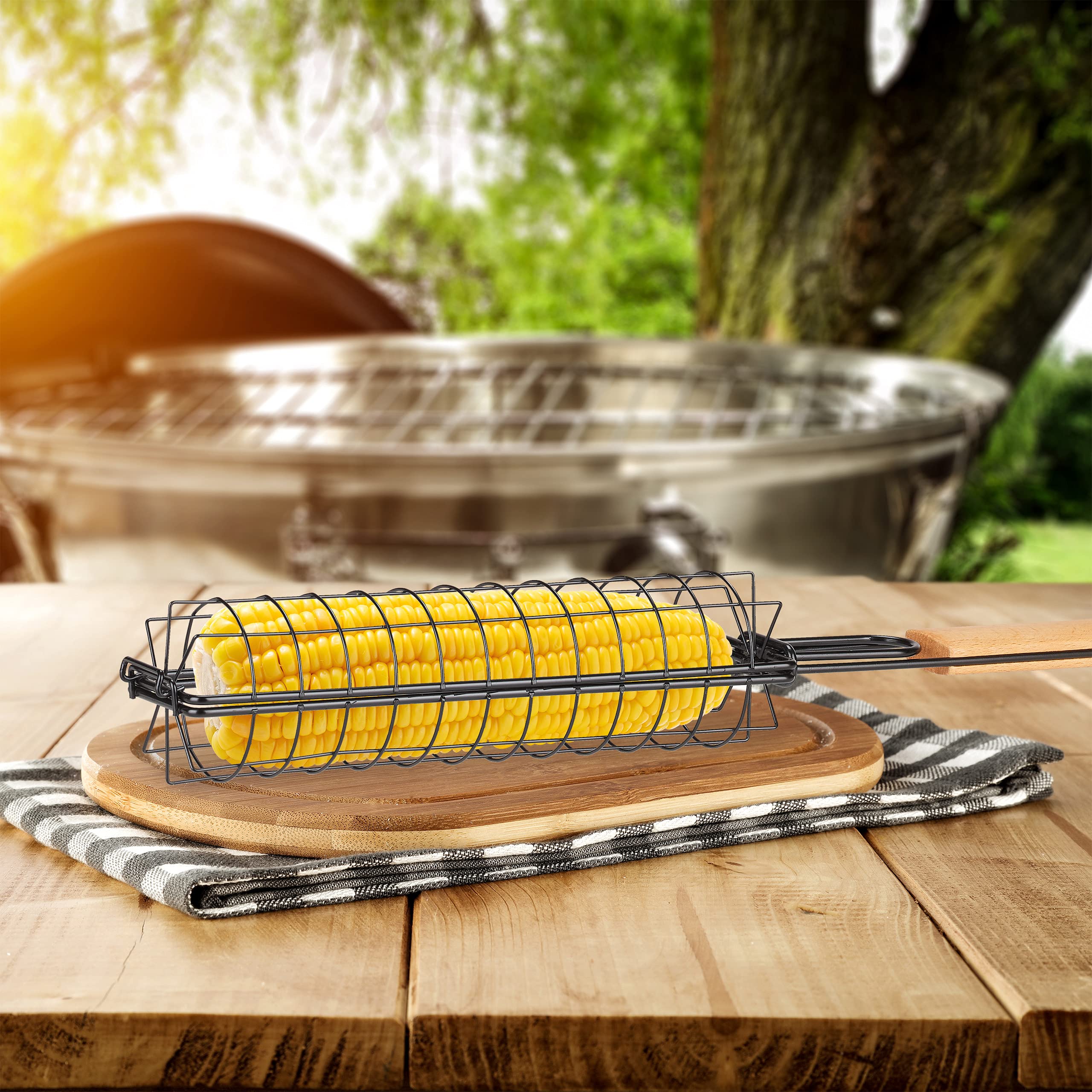 relaxdays-grillkorb-f-r-maiskolben-und-kebab-spie-e-verschlie-bar-antihaftbeschi image 2