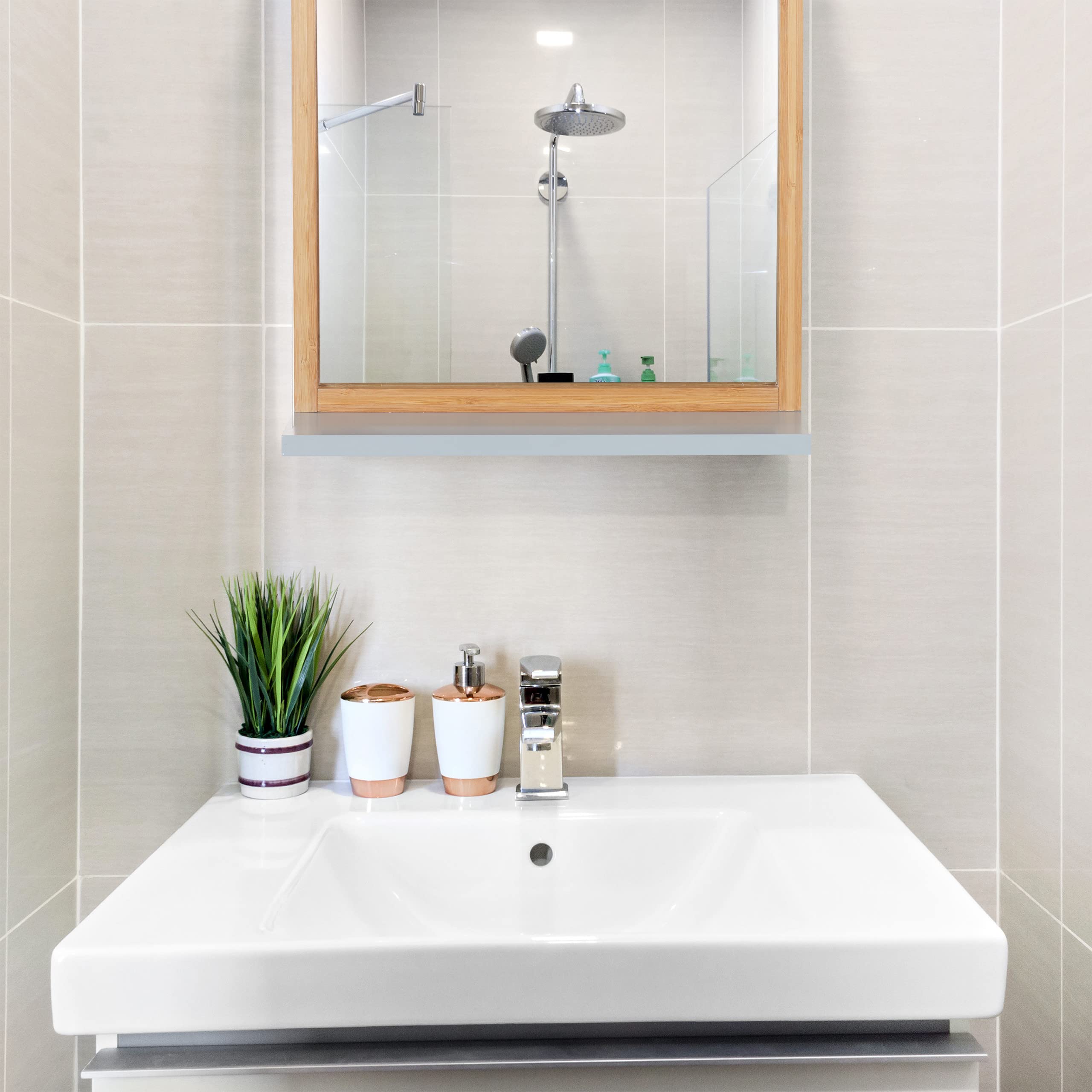 relaxdays-wandspiegel-mit-ablage-bambus-54-5-x-38-cm image 3