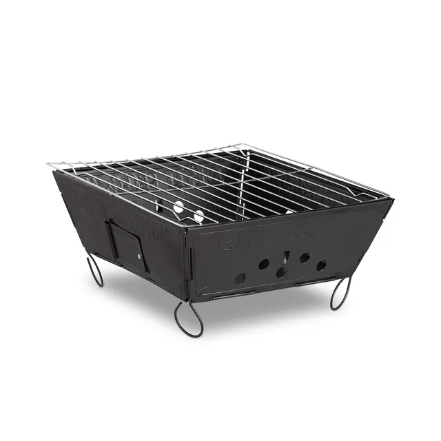 relaxdays-outdoor-klappgrill-schwarz-mobiler-campinggrill-12x25x25-cm-stahl image 1