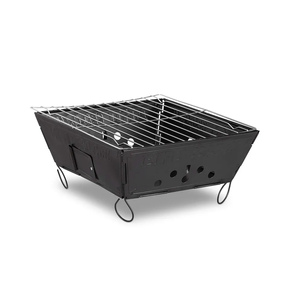 relaxdays-outdoor-klappgrill-schwarz-mobiler-campinggrill-12x25x25-cm-stahl image 1