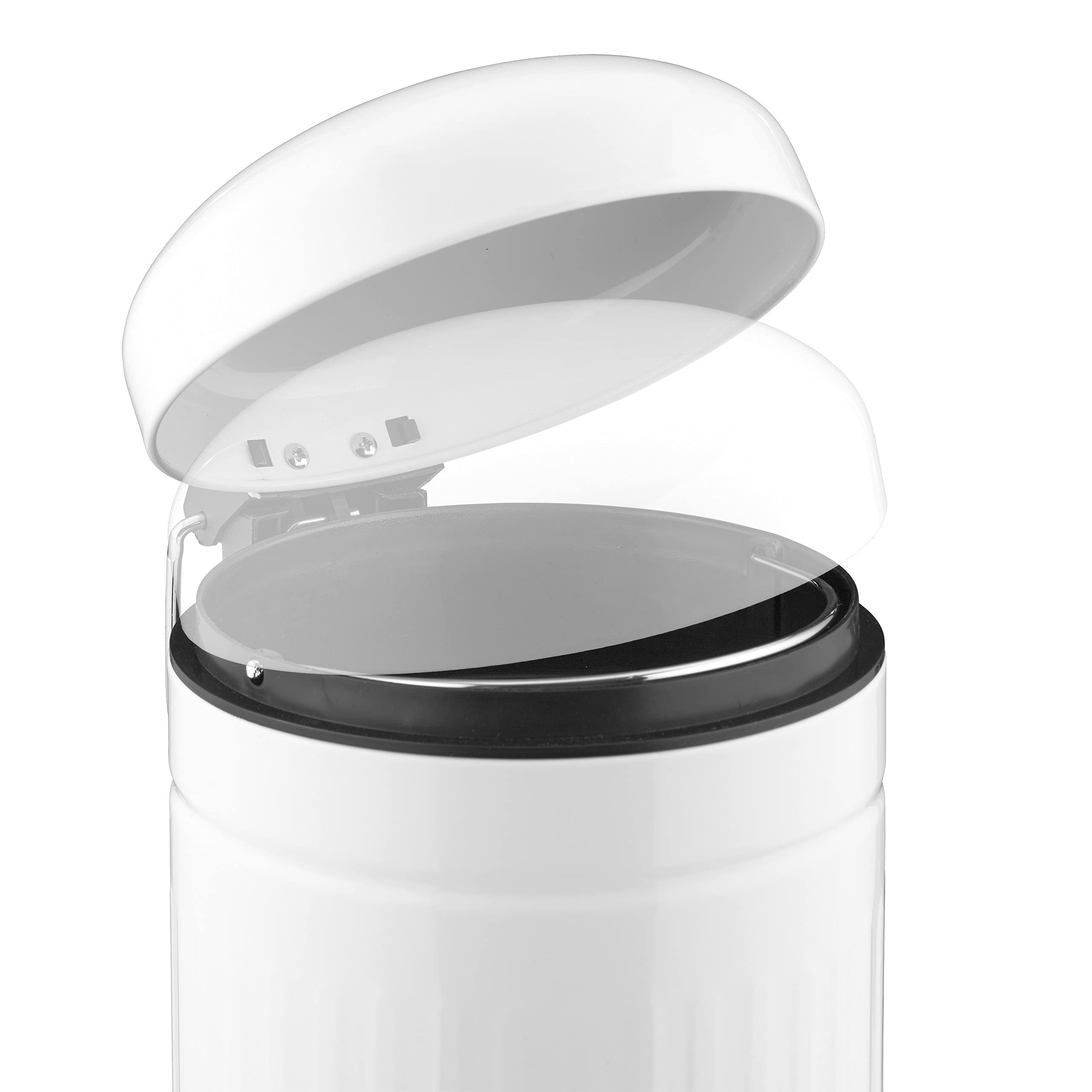 relaxdays-treteimer-3-liter-mit-absenkautomatik-metall-wei image 7