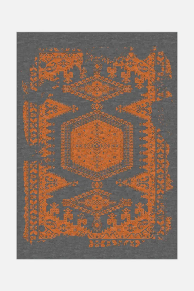 teppana-lynn-orange-teppich-waschbar image 1