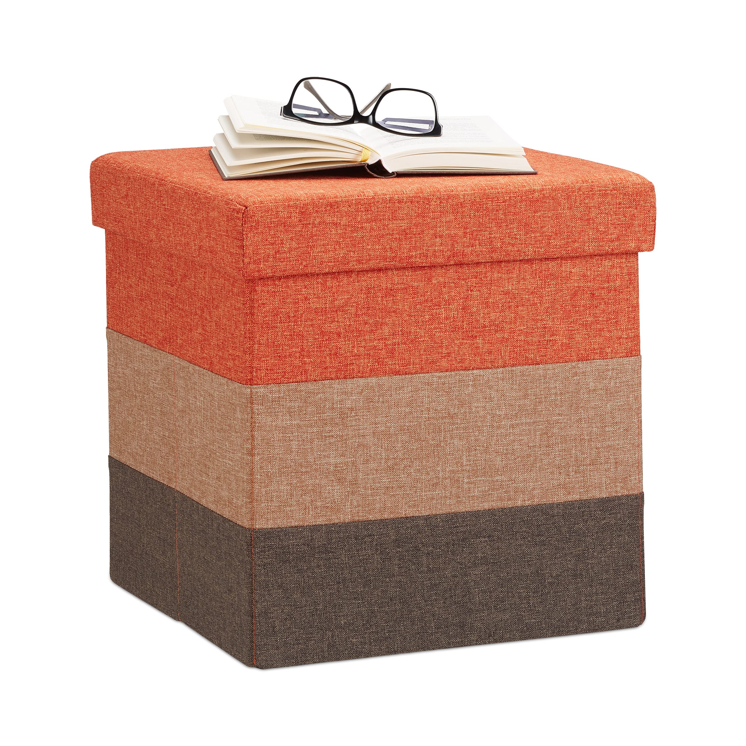 relaxdays-polsterhocker-mit-stauraum-38-cm-orange-braun image 1