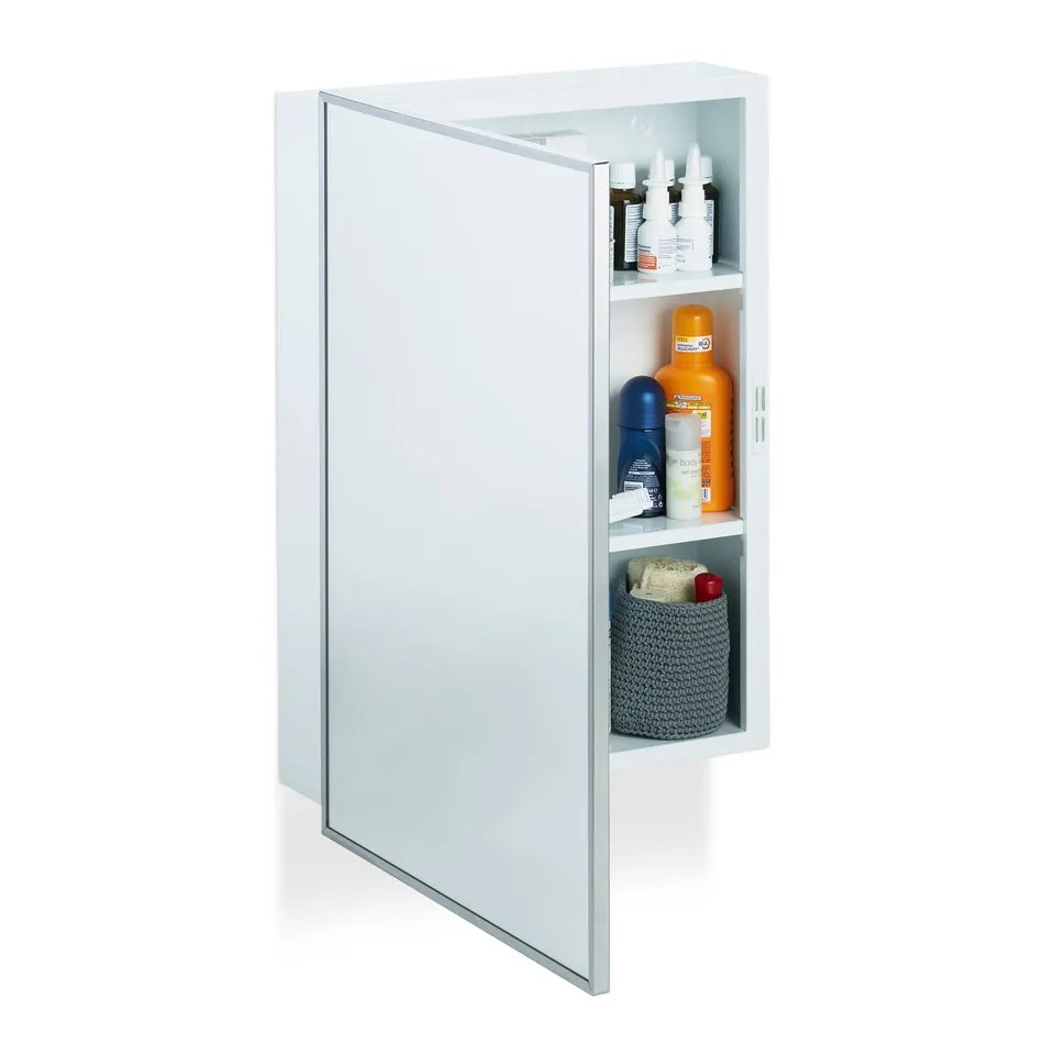 relaxdays-spiegelschrank-bad-wei-h-ngeschrank-stahl-eint-rig-56-x-40-5-x-12-5-cm image 1