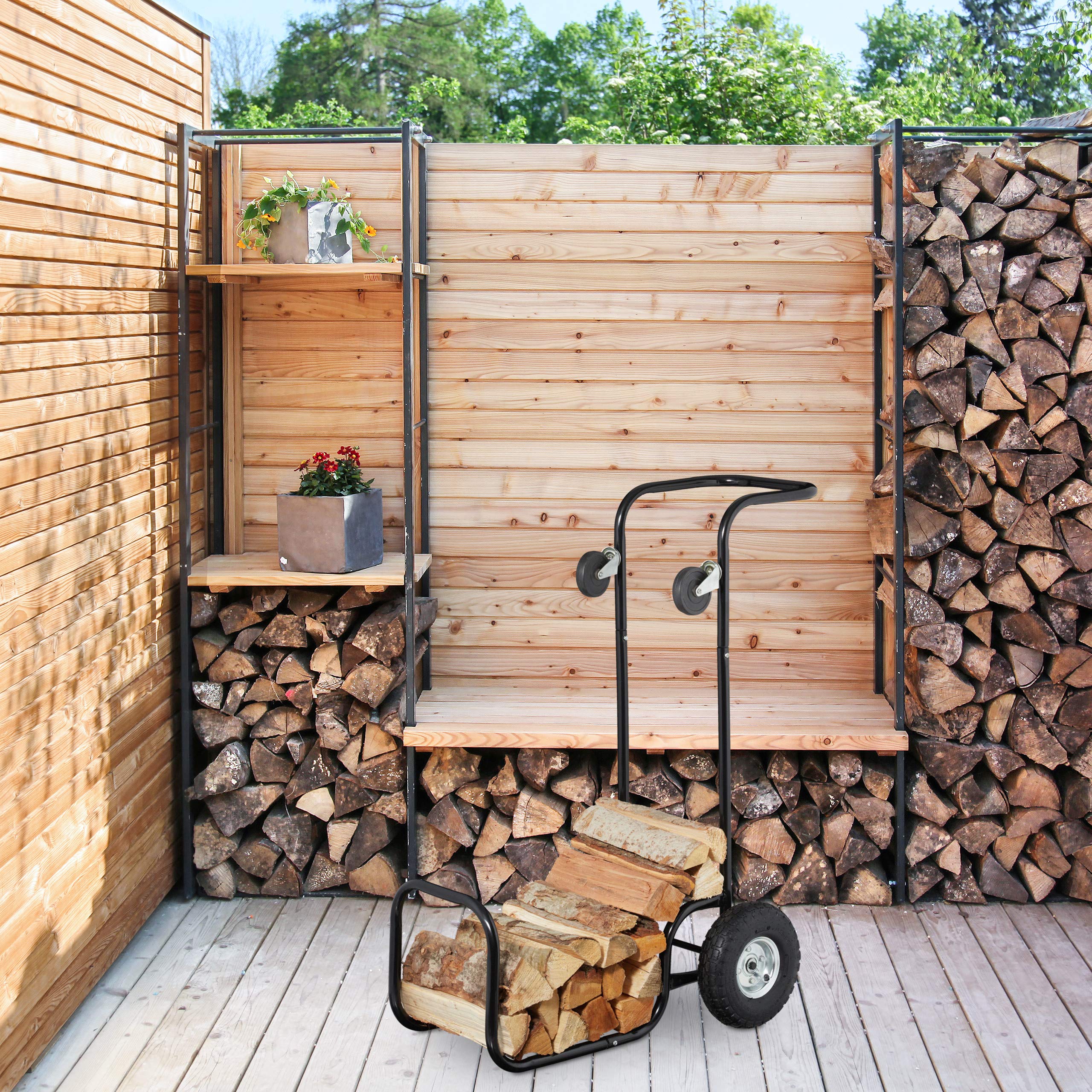 relaxdays-kaminholzwagen-2in1-brennholzkarre-feuerholzregal-aus-stahl-bis-50-kg- image 2