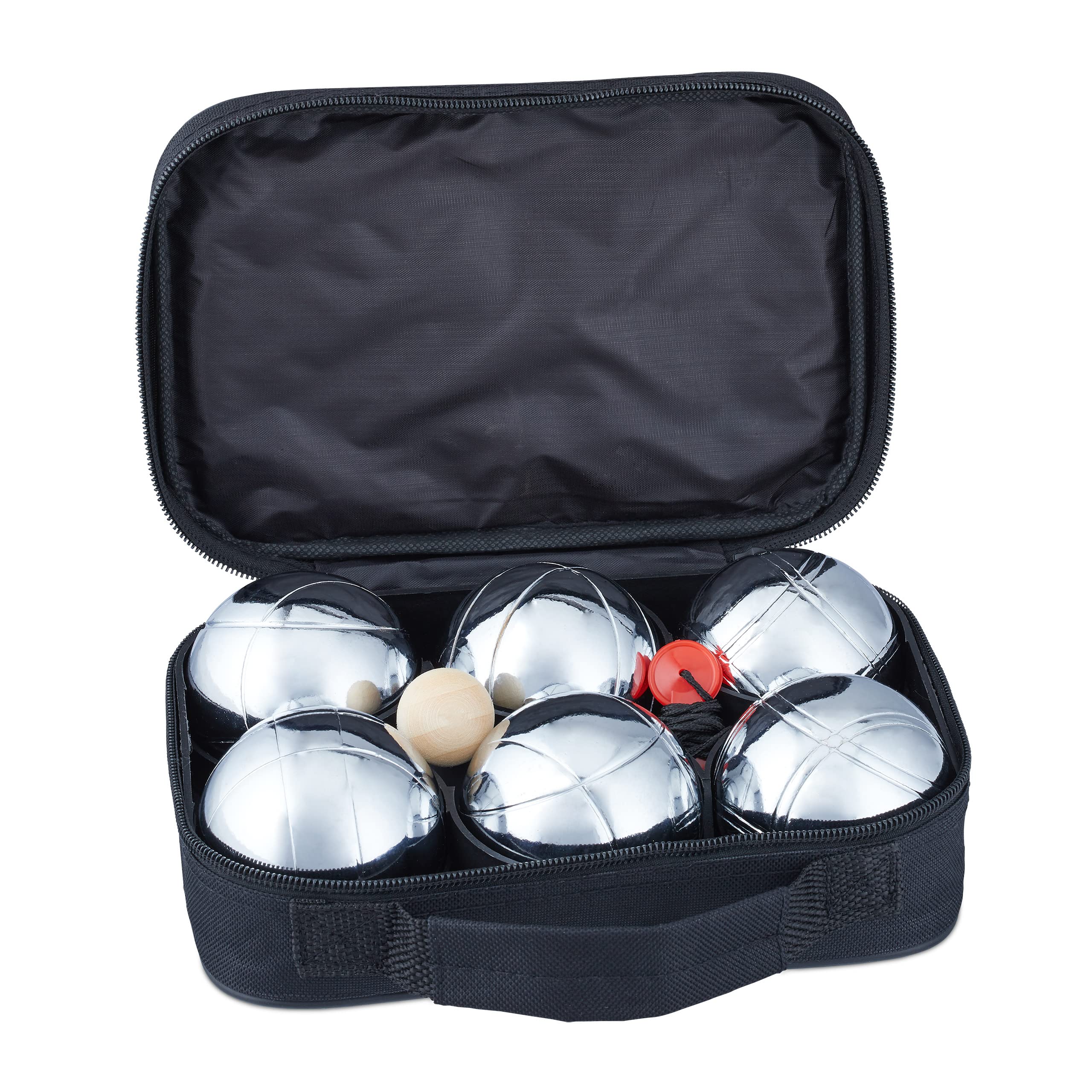 relaxdays-boule-set-6-kugeln-boccia-petanque-mit-zielkugel-und-tasche-silber-sch image 1