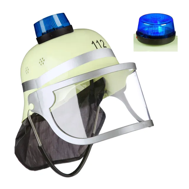 relaxdays-kinder-feuerwehrhelm-rot-mit-visier-verstellbar image 1