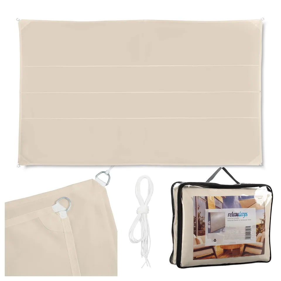relaxdays-sonnensegel-rechteckig-4-x-6-m-wasserabweisend-beige image 1
