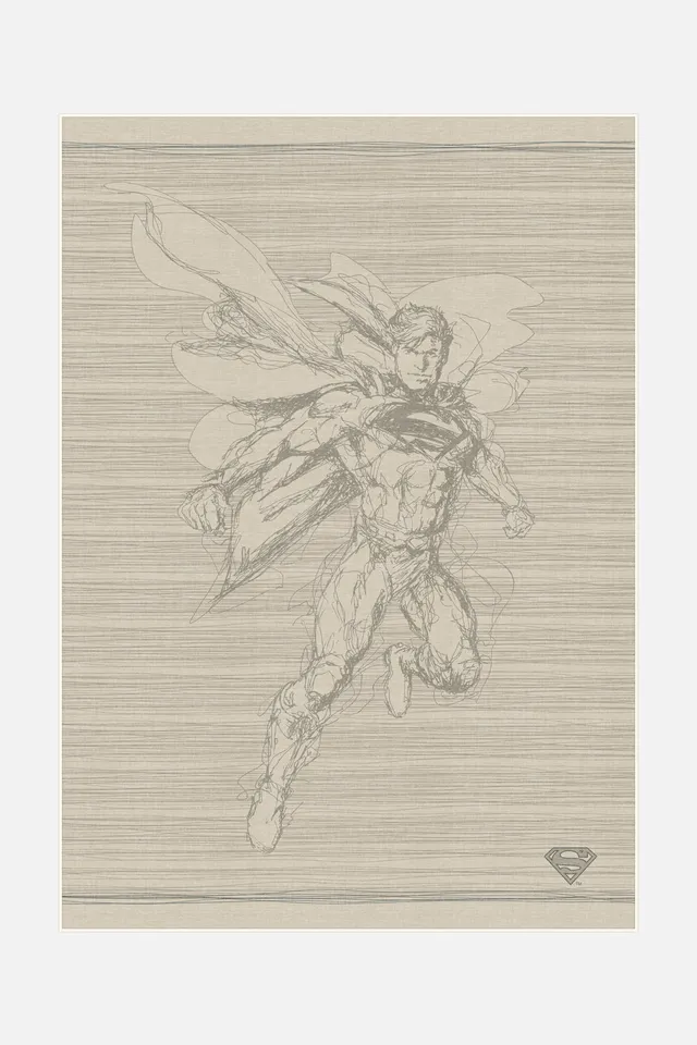 teppana-superman-skizze-beige-teppich image 1