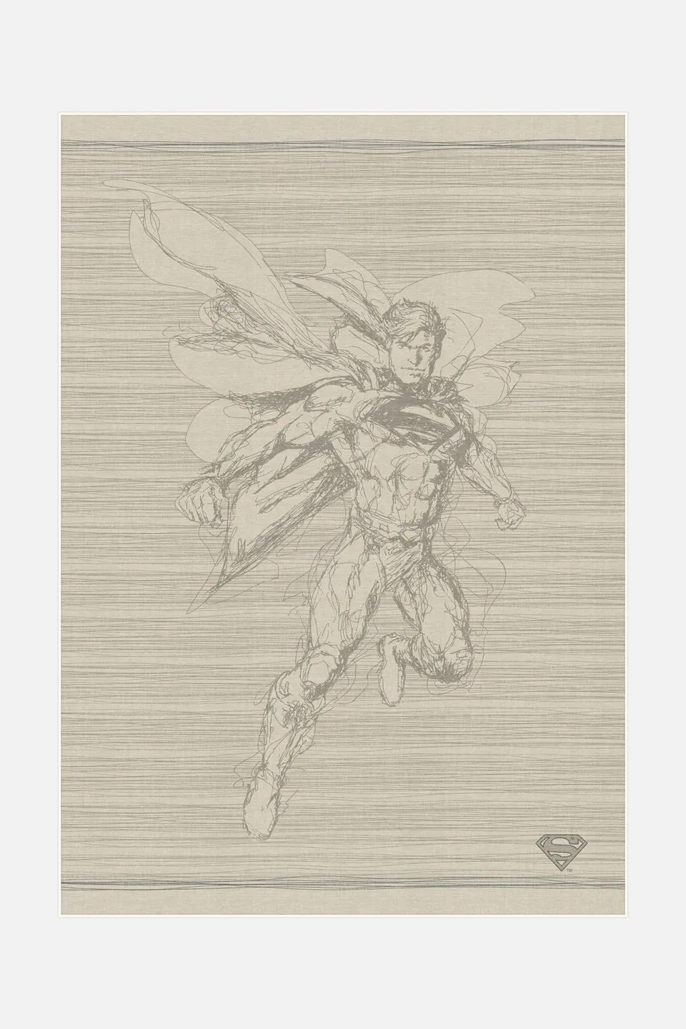 teppana-superman-skizze-beige-teppich image 1
