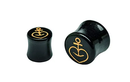 astra-herzanker-ear-plug-aus-echtholz-schwarz-einzeln-gr-12 image 1