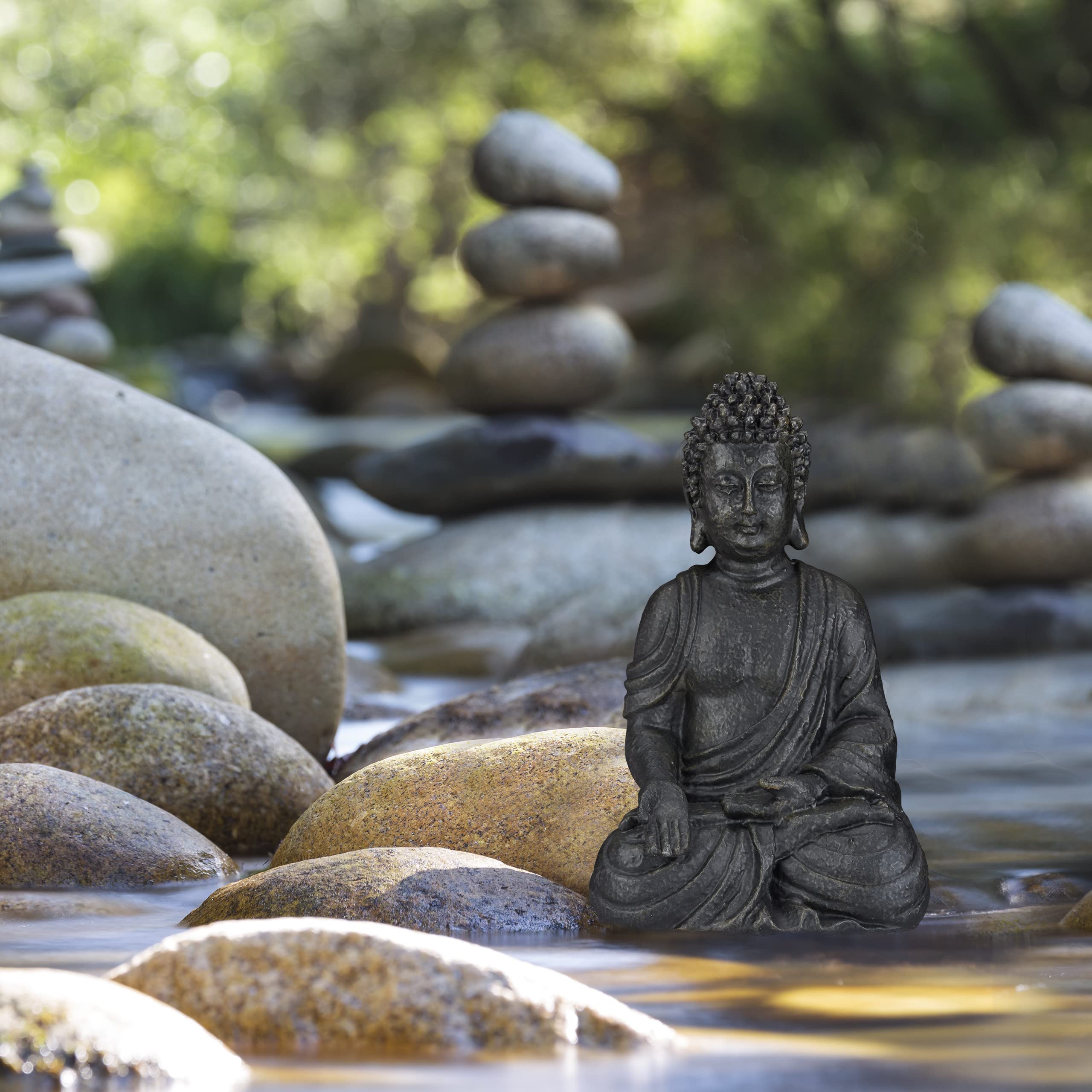 relaxdays-buddha-figur-sitzend-18-cm-dekofigur-grau image 5