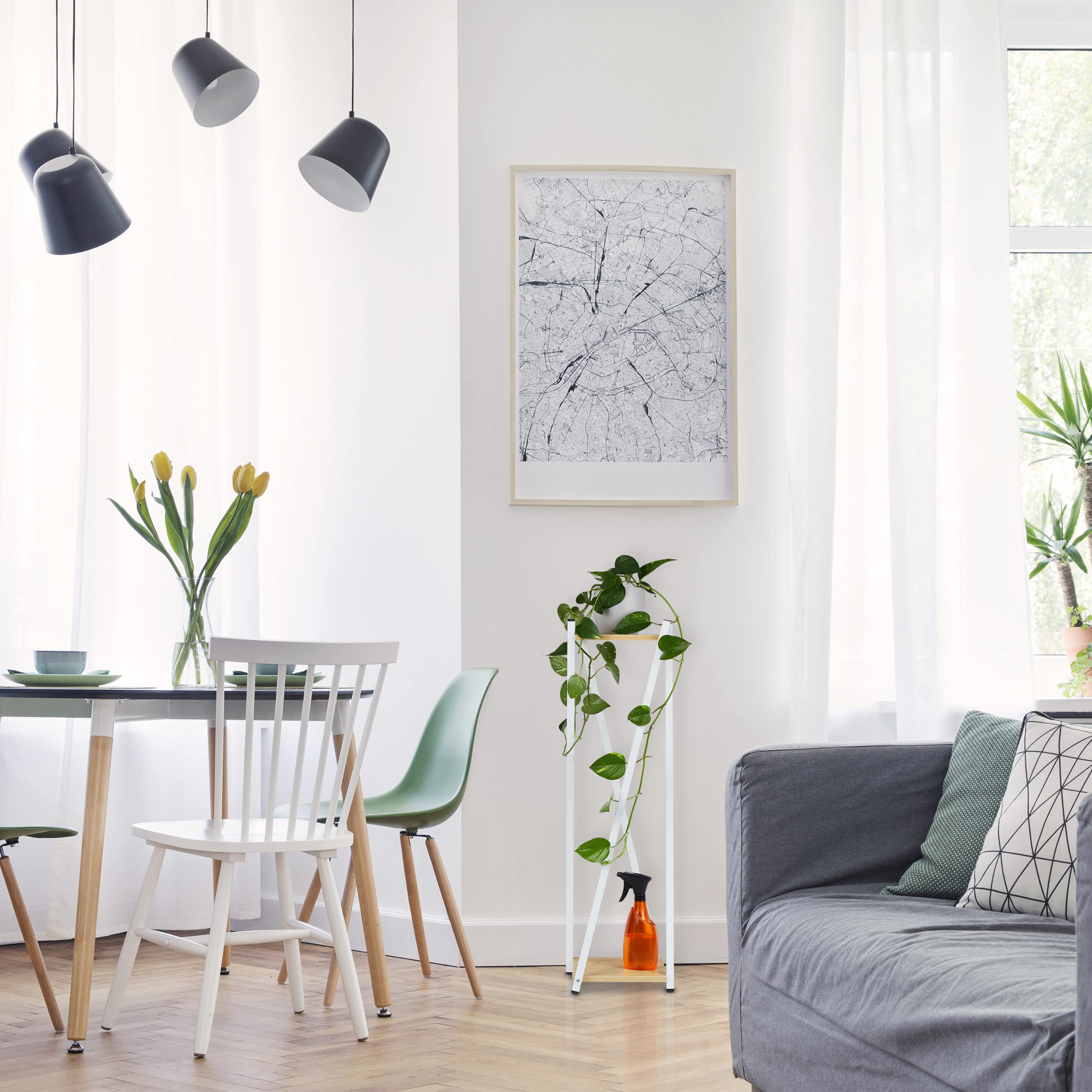 relaxdays-blumenst-nder-2-etagen-wei-rotbraun-99x29x29-cm image 5