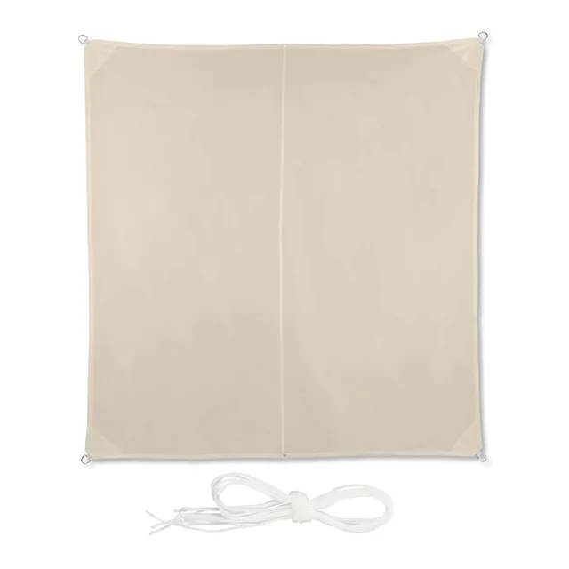 relaxdays-sonnensegel-quadratisch-3x3-m-beige-wasserabweisend image 1
