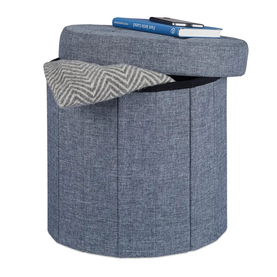 relaxdays-sitzhocker-mit-stauraum-gr-e-m-38-x-38-x-38-cm-dunkelgrau-faltbar-bis- image 1