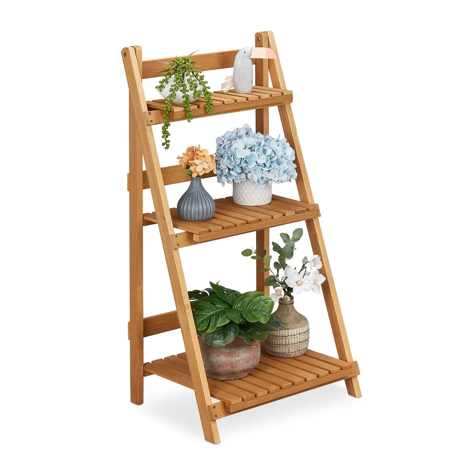 relaxdays-blumentreppe-holz-klappbar-3-ebenen-95x50x40-cm-braun image 1