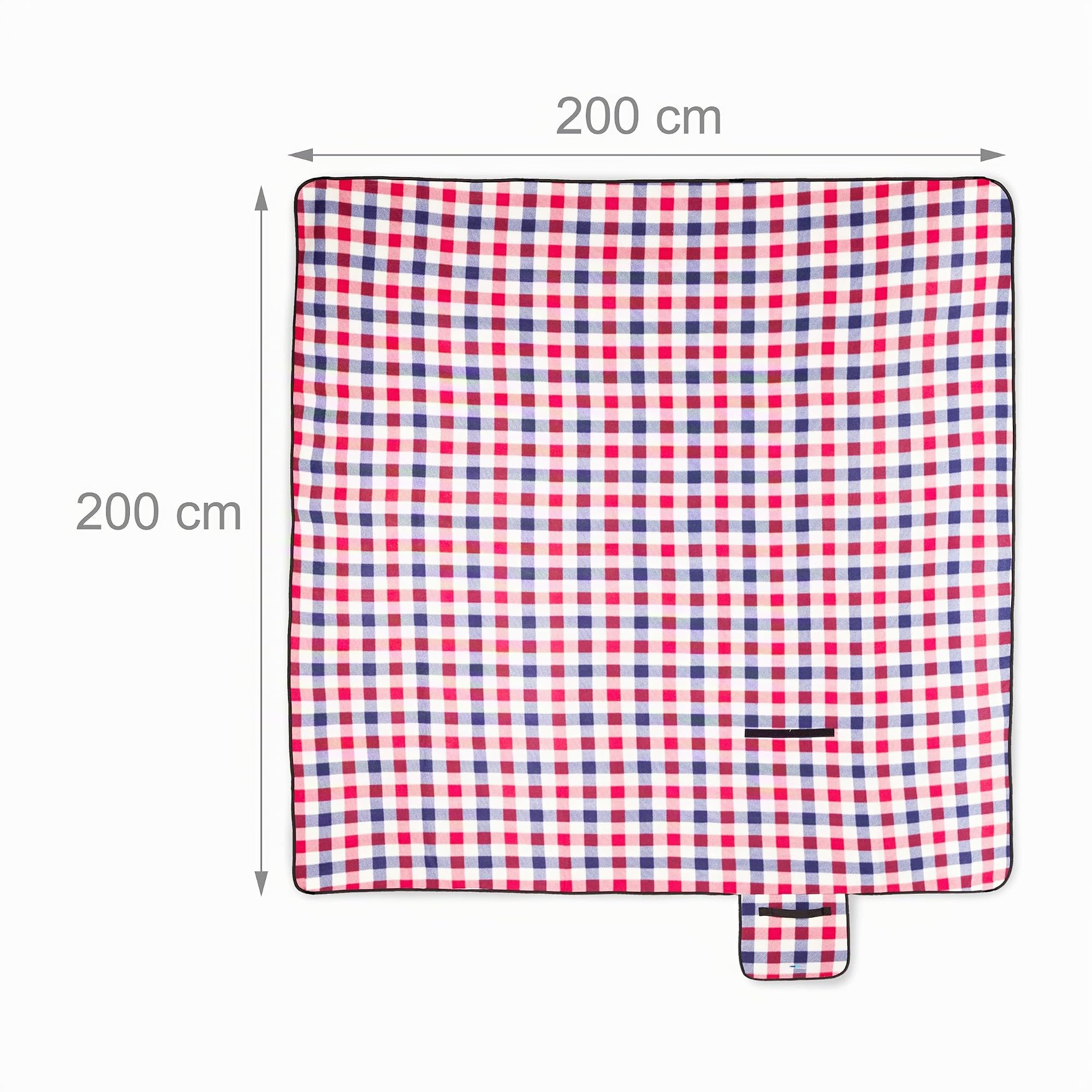 relaxdays-picknickdecke-fleece-xxl-200x200-cm-wasserdichte-stranddecke-mit-alu-b image 3