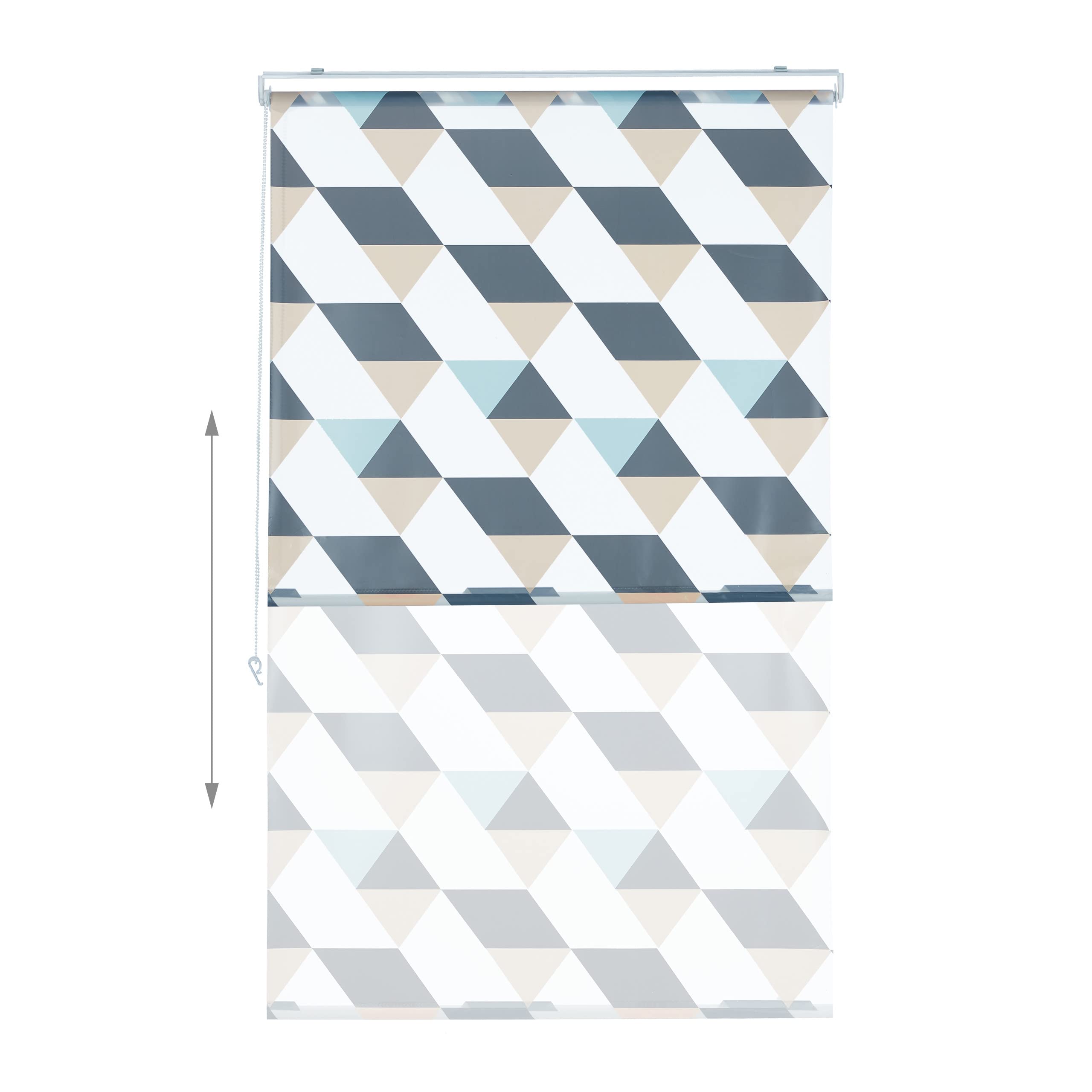 relaxdays-duschrollo-100x240-cm-dreieck-muster-seilzug-flexible-montage-duschvor image 6