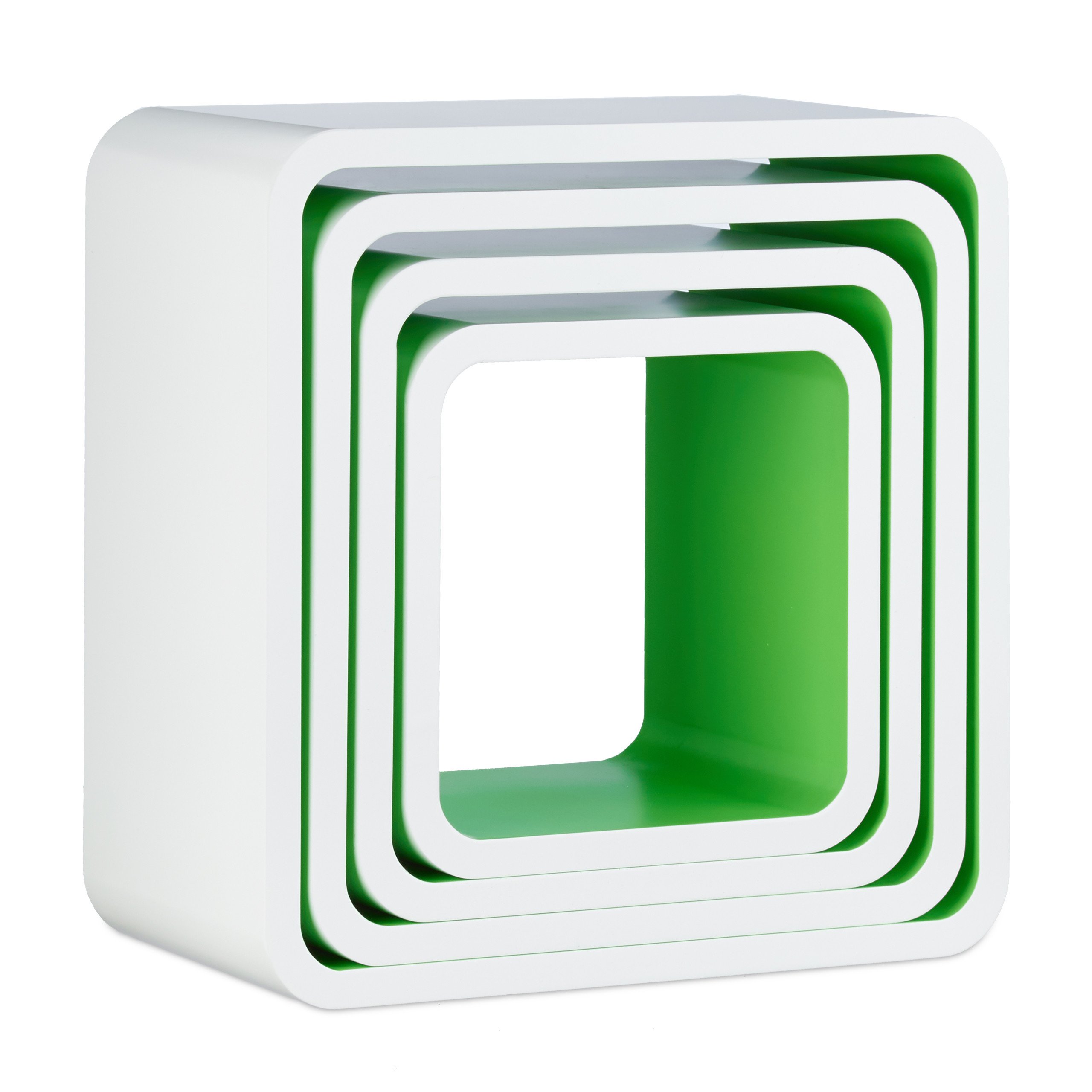 relaxdays-wandregal-cube-4er-set-mdf-wei-gr-n-quadratisch image 5