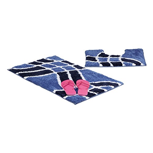 relaxdays-badgarnitur-2-teilig-wellenmuster-blau-80x50cm-waschbar image 5