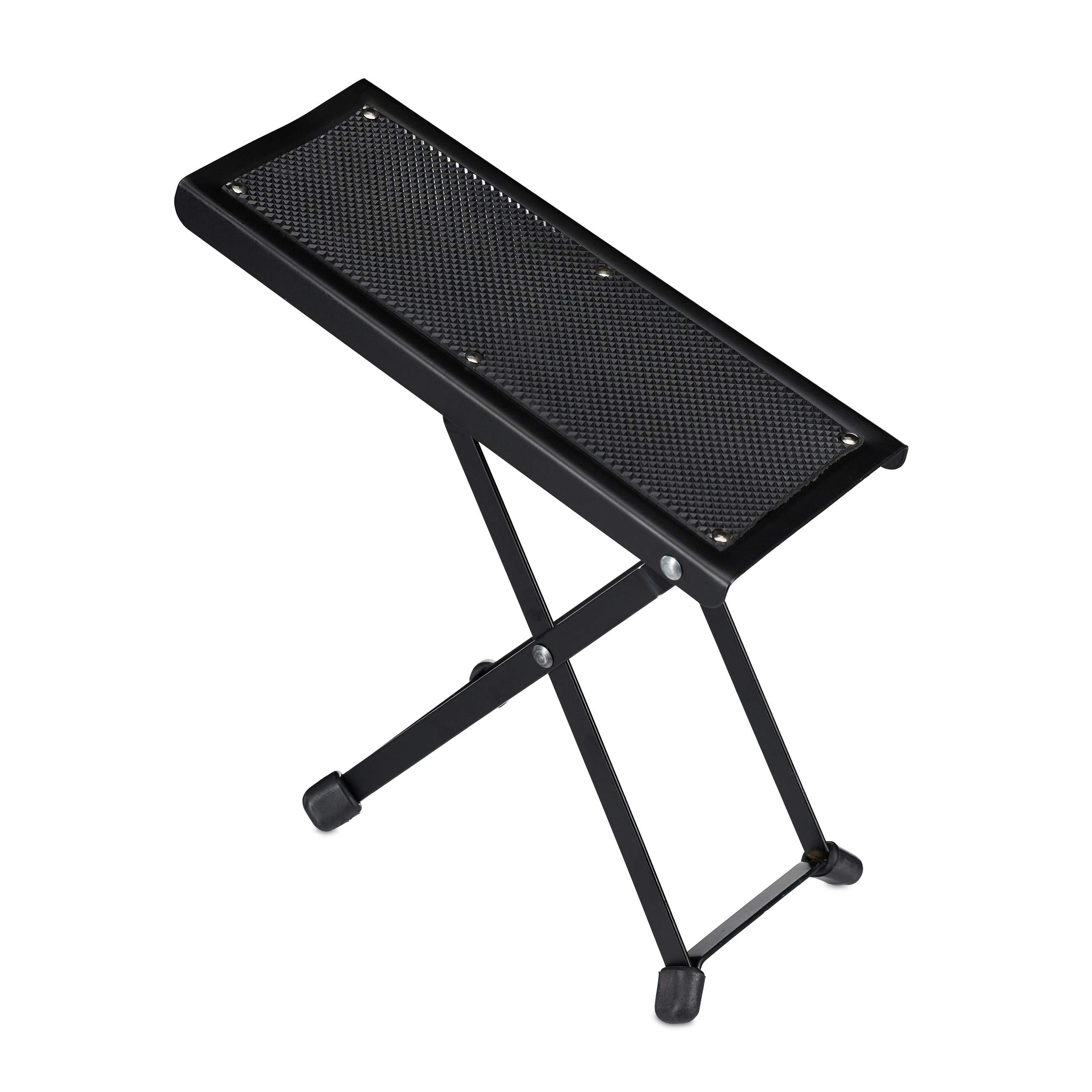 relaxdays-gitarren-fu-bank-faltbar-schwarz-4-h-hen image 1