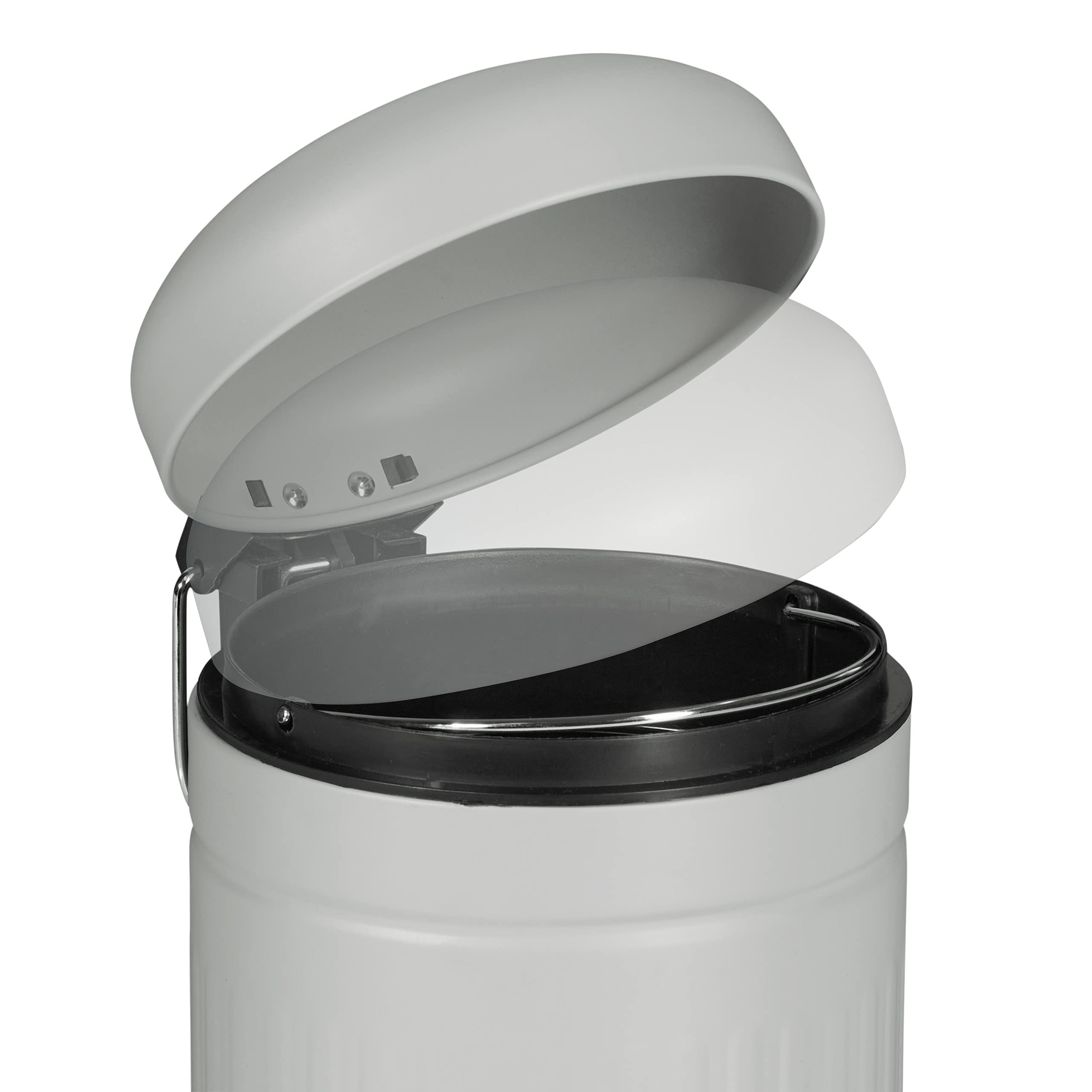 relaxdays-kosmetikeimer-3-liter-mit-absenkautomatik-treteimer-metall-hellgrau image 7