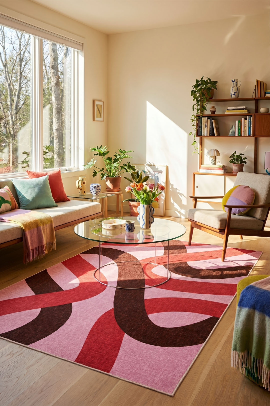 teppana-roxy-beere-waschbarer-indoor-teppich-geometrisch-modern image 4