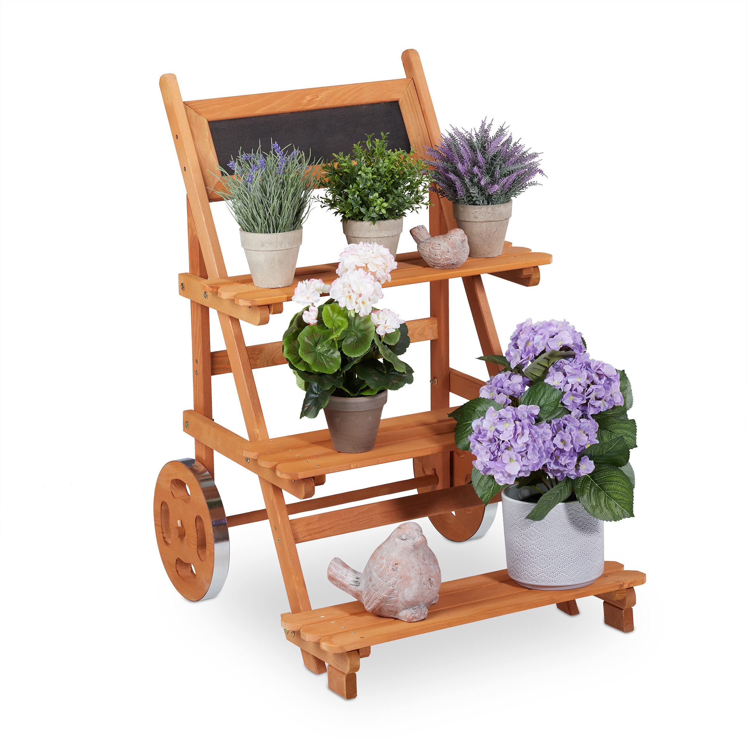 relaxdays-blumentreppe-3-stufen-holz-mit-r-dern-90-5-x-59-5-x-69-cm-hellbraun image 1