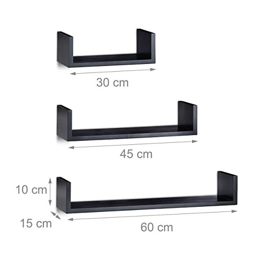 relaxdays-wandregal-u-form-3er-set-schwarz-15-cm-tiefe image 8
