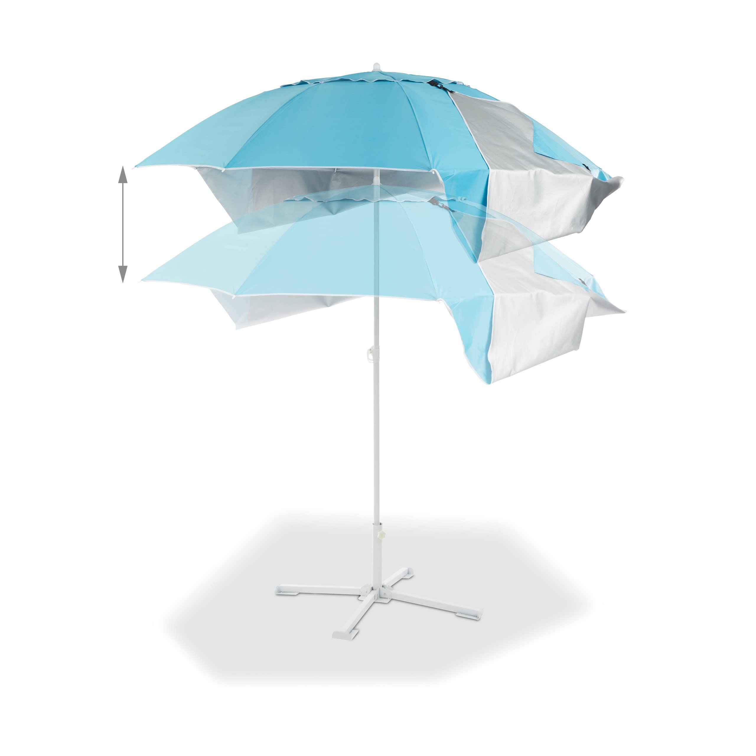 relaxdays-strandmuschel-schirm-sonnenschirm-strandzelt-210x180cm-blau-uv-50 image 5