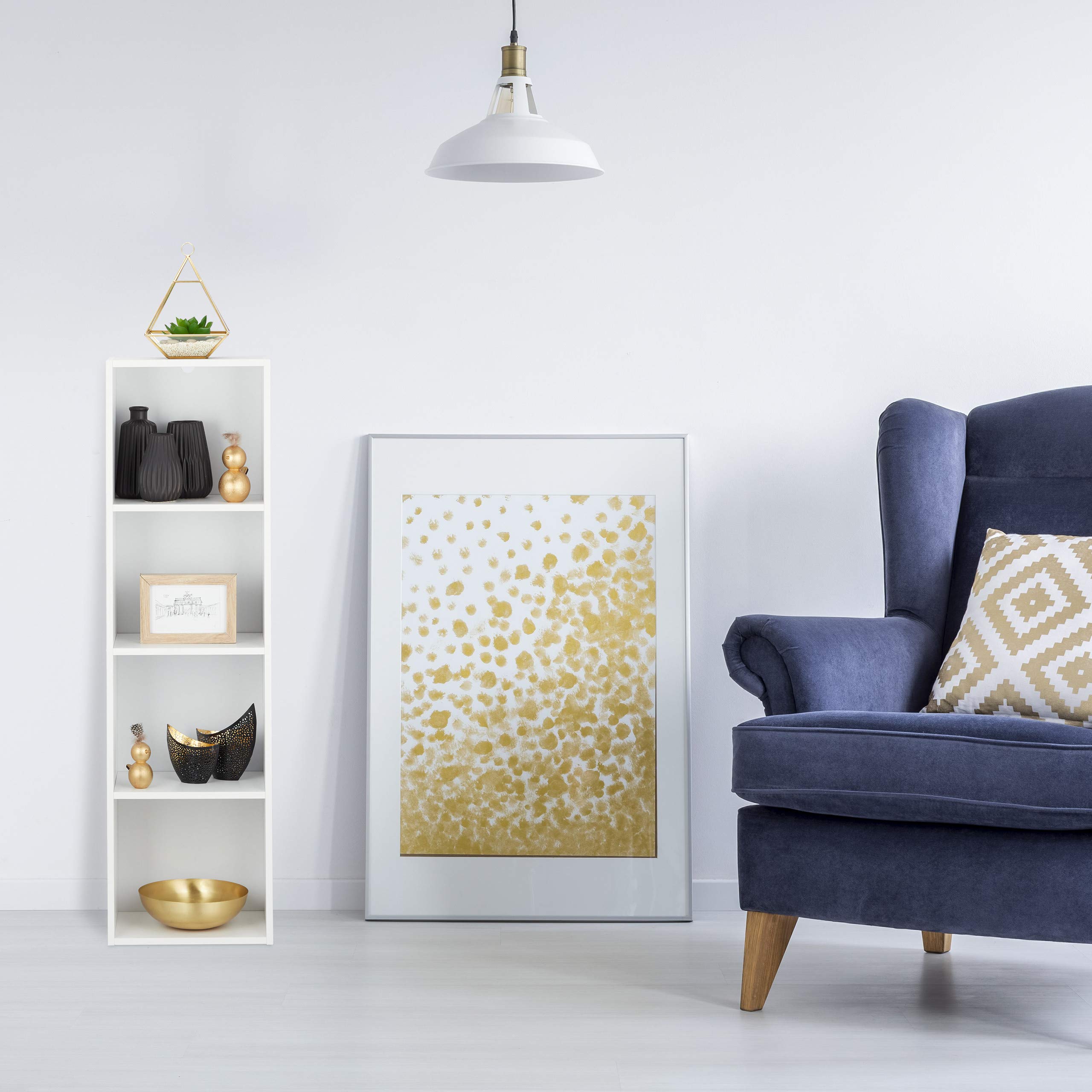 relaxdays-b-cherregal-4-f-cher-wei-schmales-standregal-106x30x23-cm-aus-pb image 5