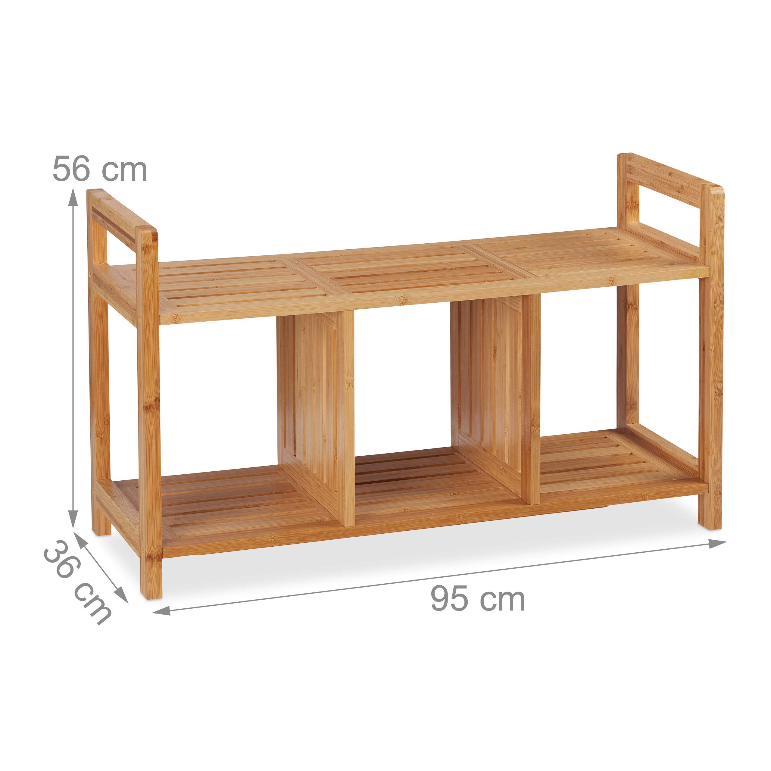 relaxdays-sitzbank-bambus-mit-stauraum-95-cm-natur image 3