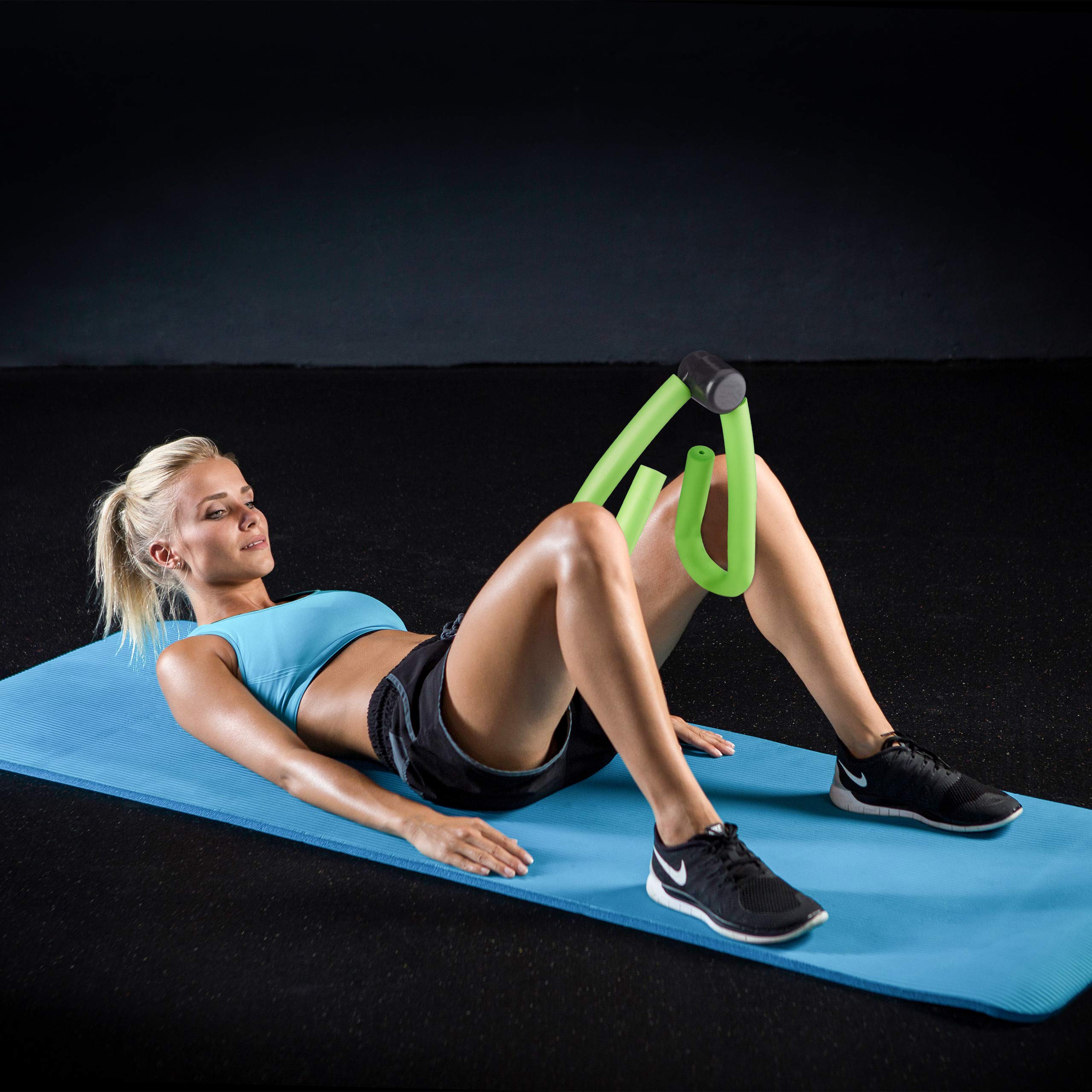relaxdays-oberschenkeltrainer-beinpresse-fitnessger-t-schaumstoff-gr-n image 2