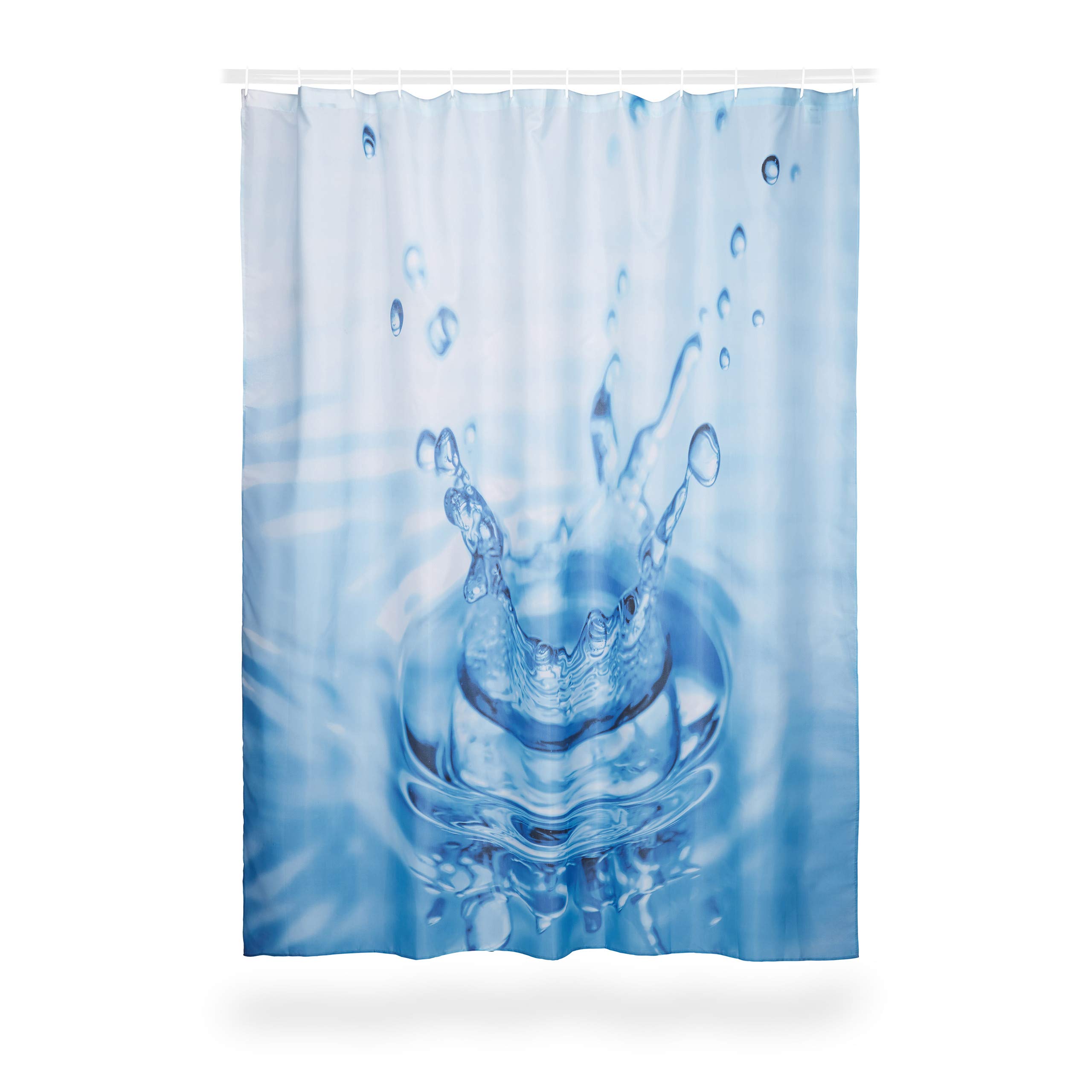 relaxdays-duschvorhang-wassertropfen-180x180-cm-badewannenvorhang-polyester-blau image 3