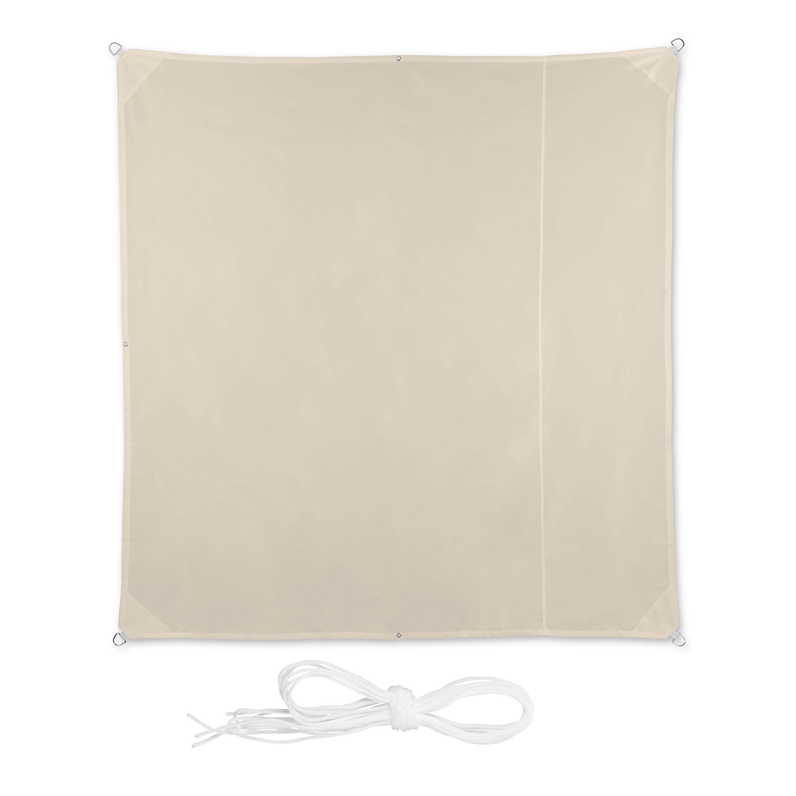relaxdays-sonnensegel-quadratisch-2x2m-beige-wasserabweisend-mit-uv-schutz image 1
