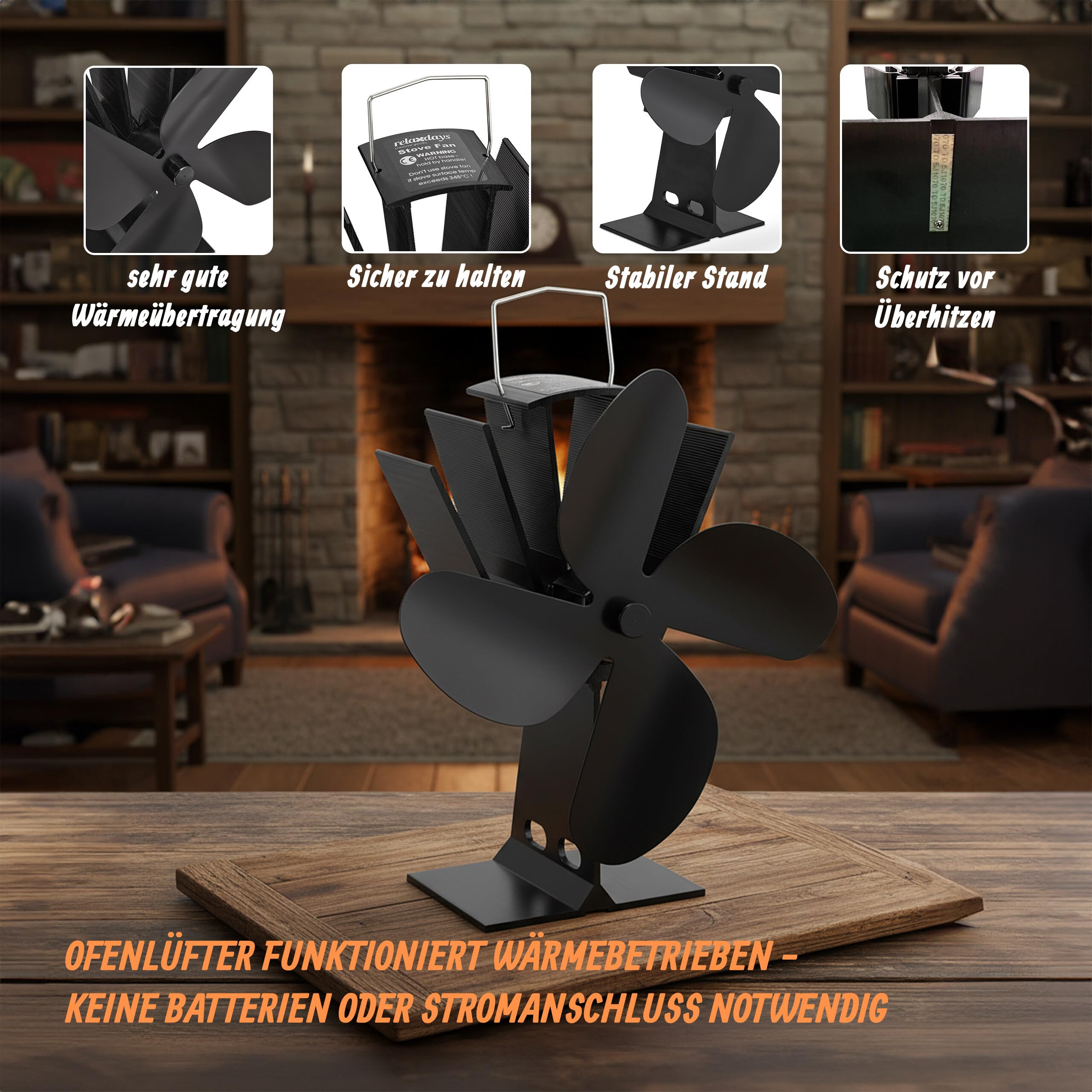 relaxdays-ofenventilator-ohne-strom-4-bl-tter-schwarz image 3