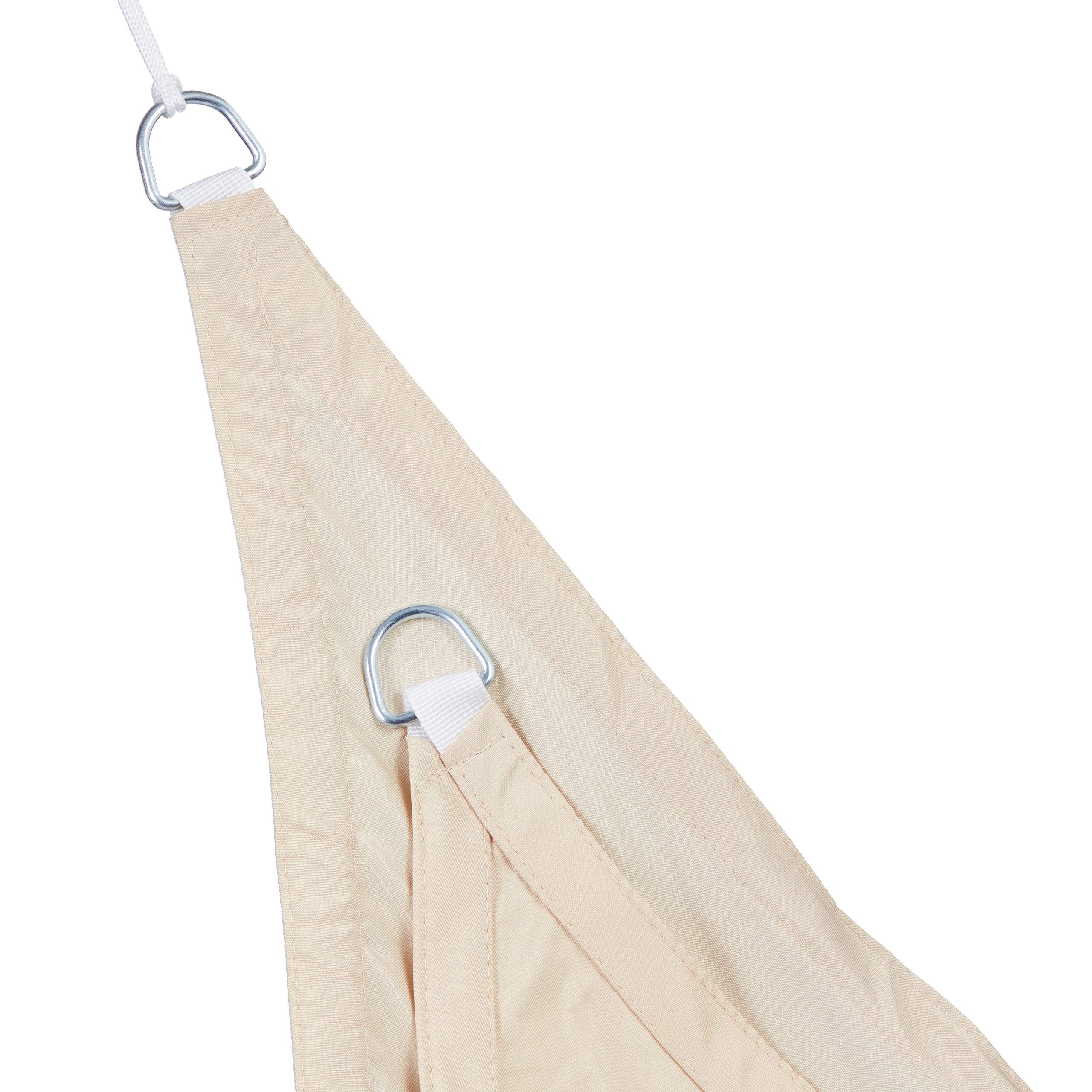 relaxdays-sonnensegel-dreieck-3x3x3-m-beige-wasserabweisend image 6