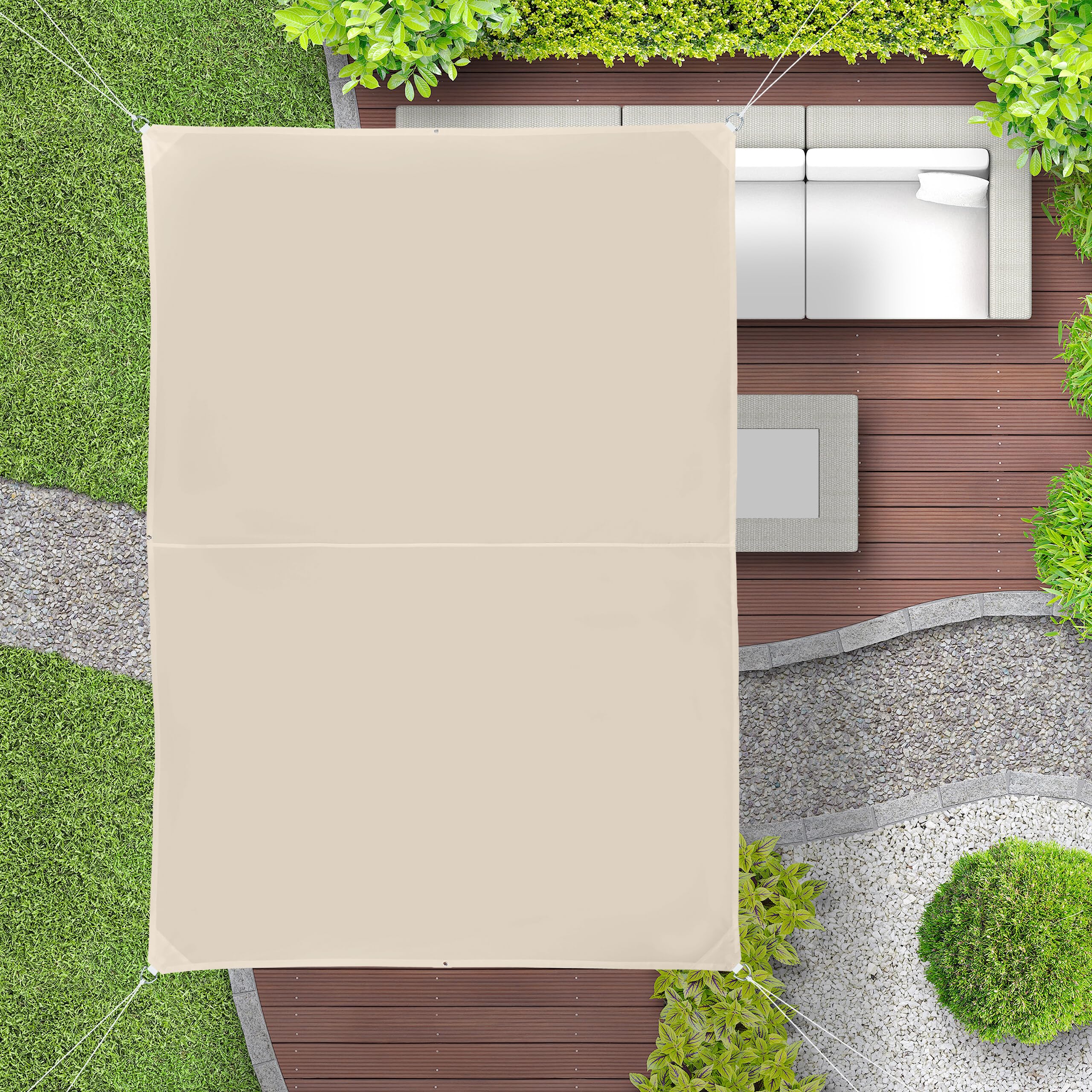relaxdays-sonnensegel-rechteckig-2-x-3-m-beige-wasserabweisend image 3