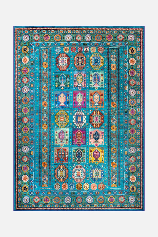 teppana-soraya-labra-teppich-waschbarer-indoor-teppich-blau-marokkanisch-bestsel image 1