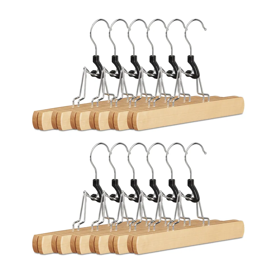 relaxdays-hosenspanner-holz-12er-set-klemmb-gel-f-r-hosen-17x25x2-3-cm-natur image 1