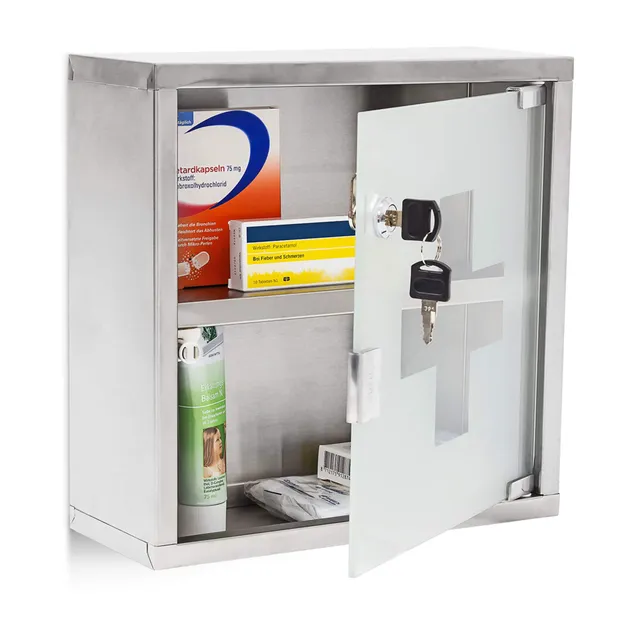 relaxdays-medizinschrank-haus-apotheke-abschlie-barer-apothekerschrank image 1