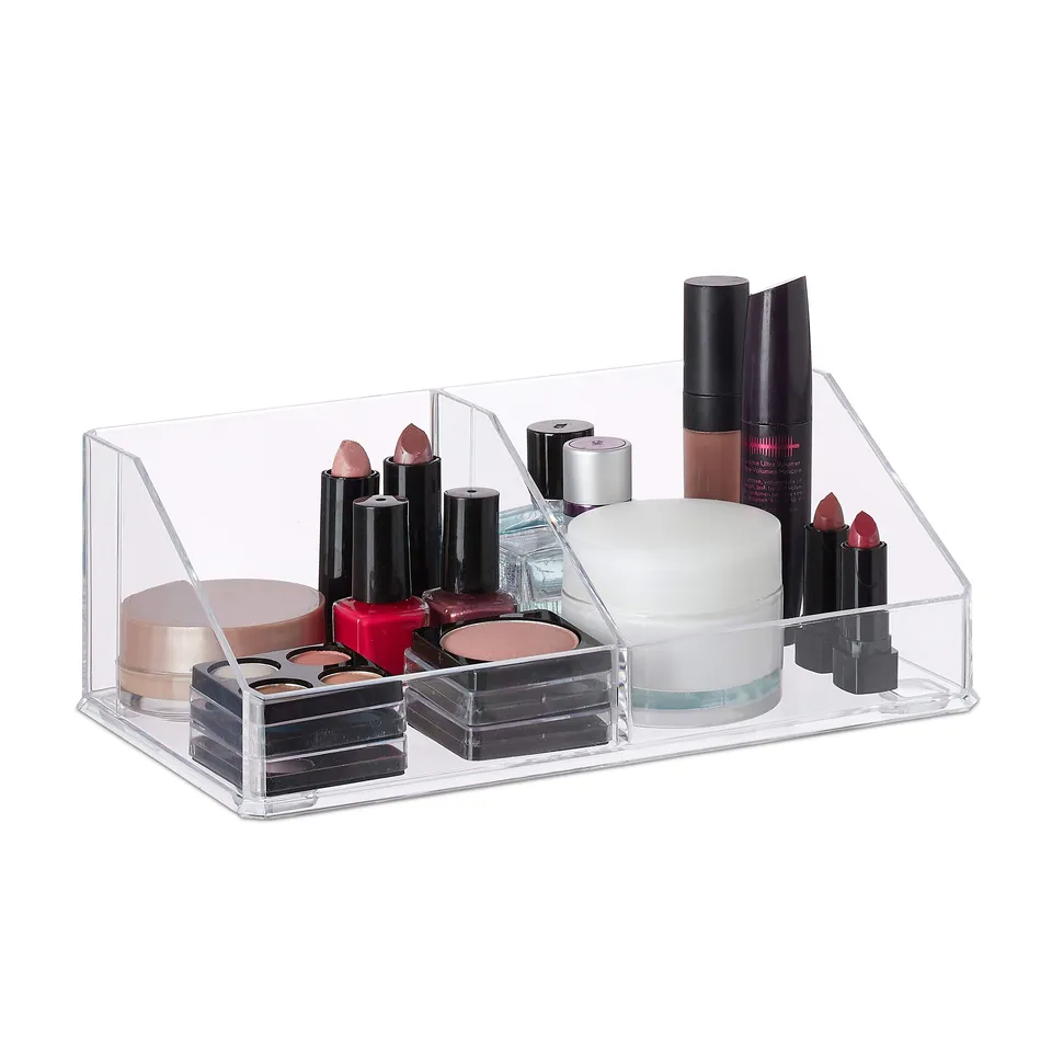 relaxdays-make-up-organizer-acryl-transparent-2-f-cher-21-5-cm image 1