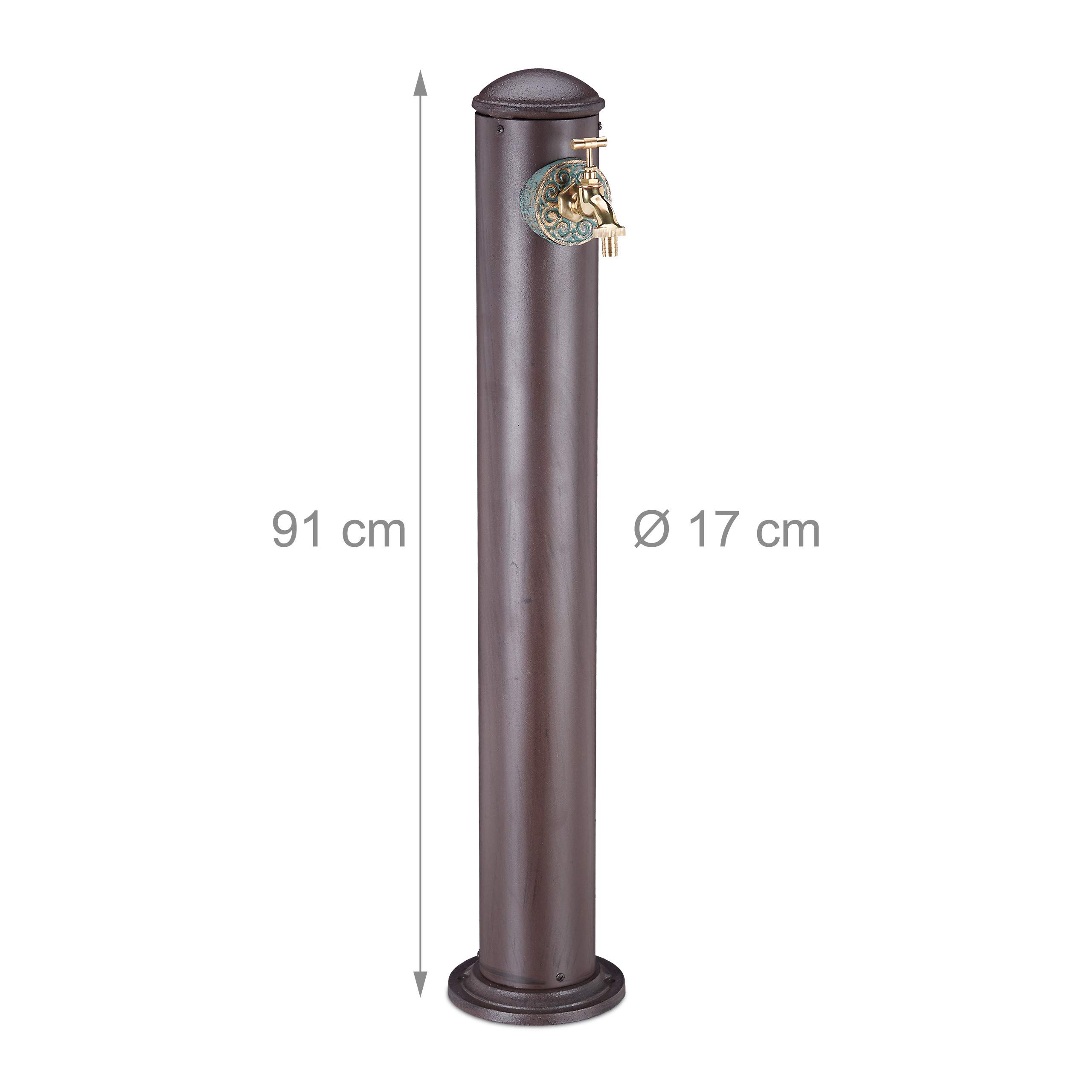 relaxdays-wasserzapfs-ule-antik-91-cm-braun-3-4-zoll image 4