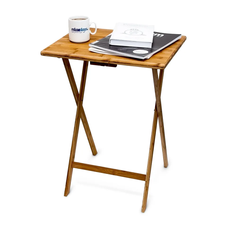 relaxdays-beistelltisch-klappbar-bambus-natur-63-cm image 1