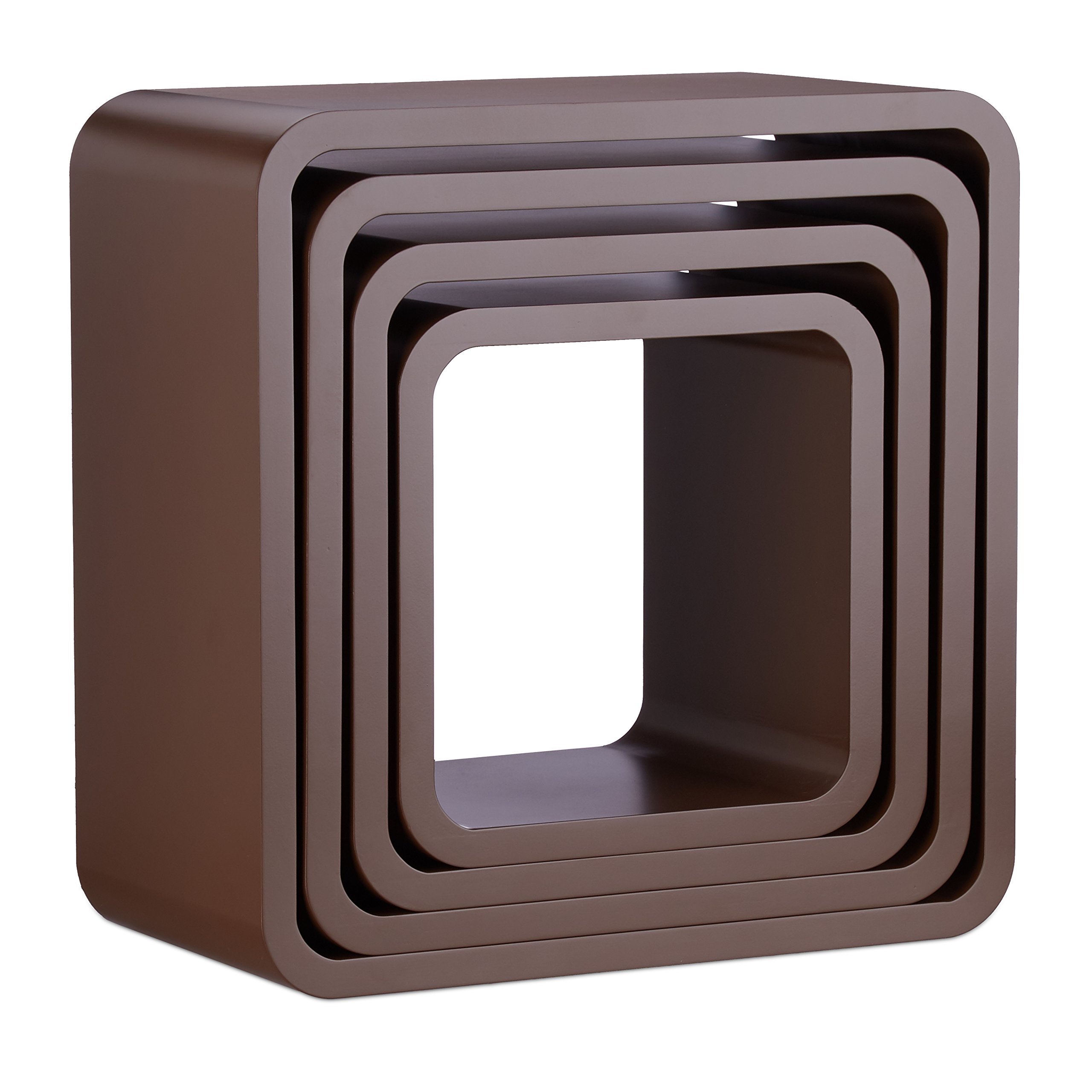 relaxdays-wandregal-cube-4-teiliges-set-mdf-braun image 5