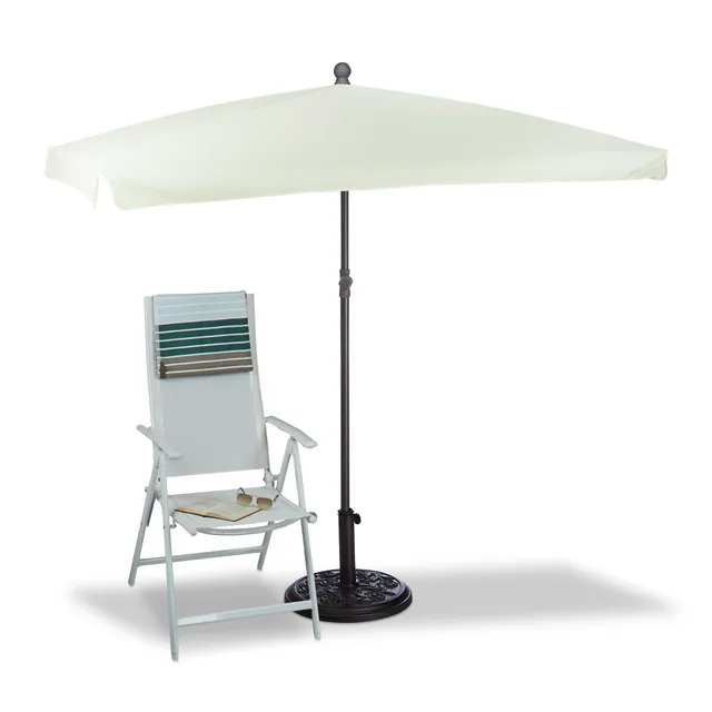 relaxdays-sonnenschirm-rechteckig-200-x-120-cm-mit-neigefunktion-hellgelb image 1