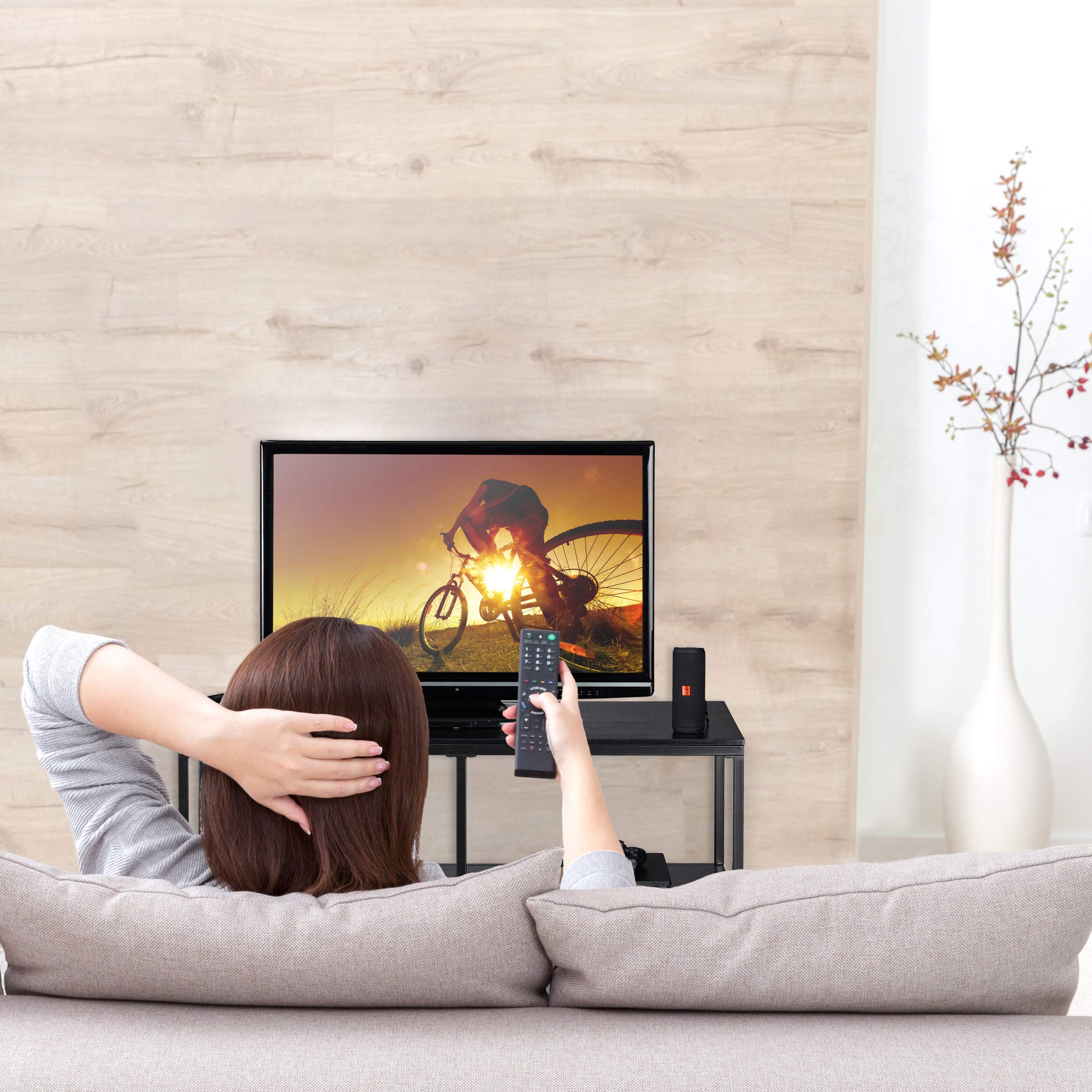 relaxdays-tv-lowboard-schwarz-mdf-fernsehtisch-2-ablagen-50-5-x-110-5-x-45-5-cm image 3