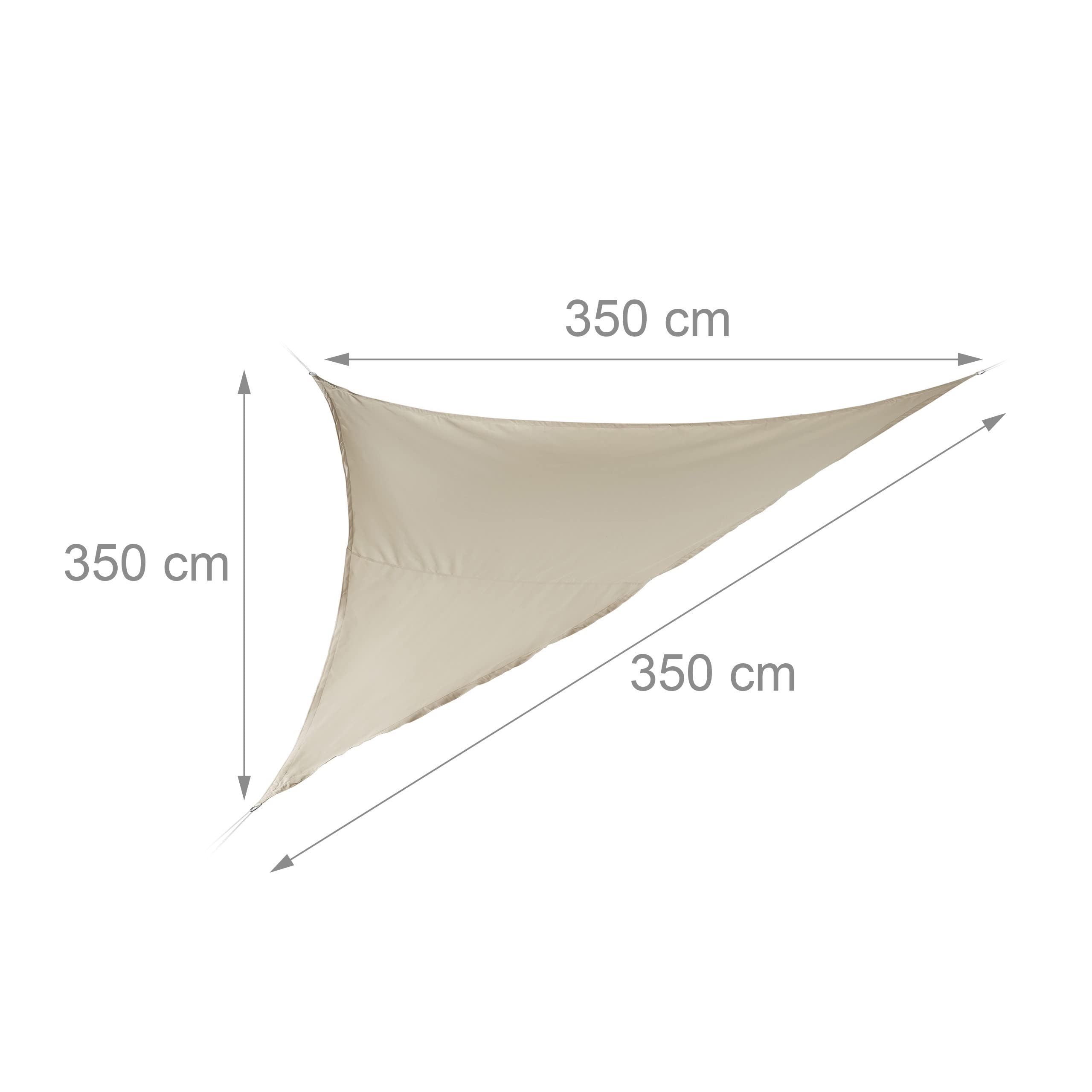 relaxdays-sonnensegel-dreieckig-3-5x3-5-m-beige image 4