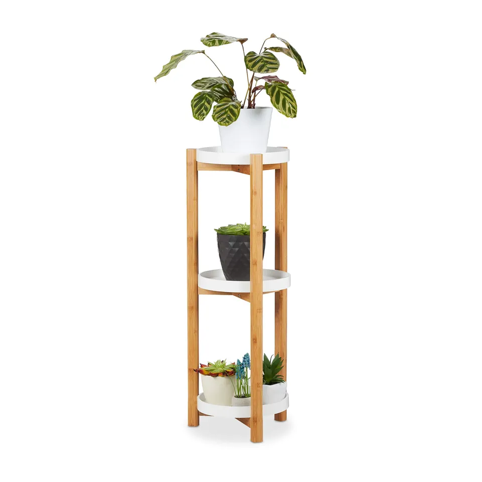 relaxdays-blumenregal-3-etagen-rund-bambus-mdf-79-x-30-cm-natur-wei image 1